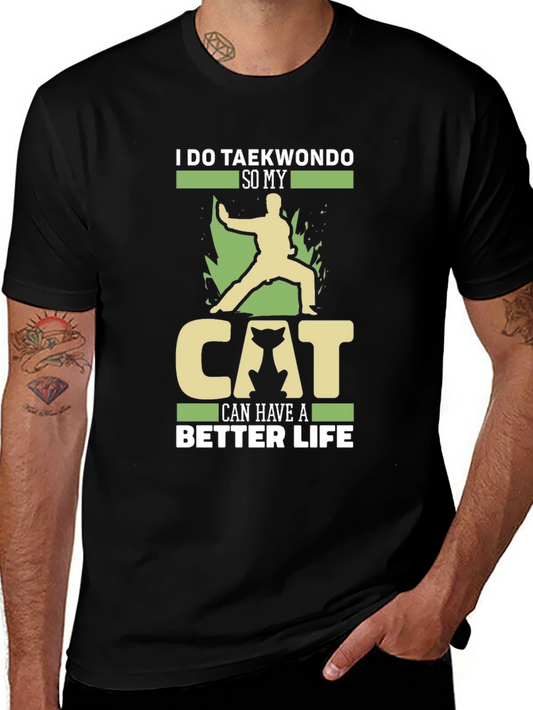 Taekwondo Cat Lover T-Shirt - Martial Arts Tee