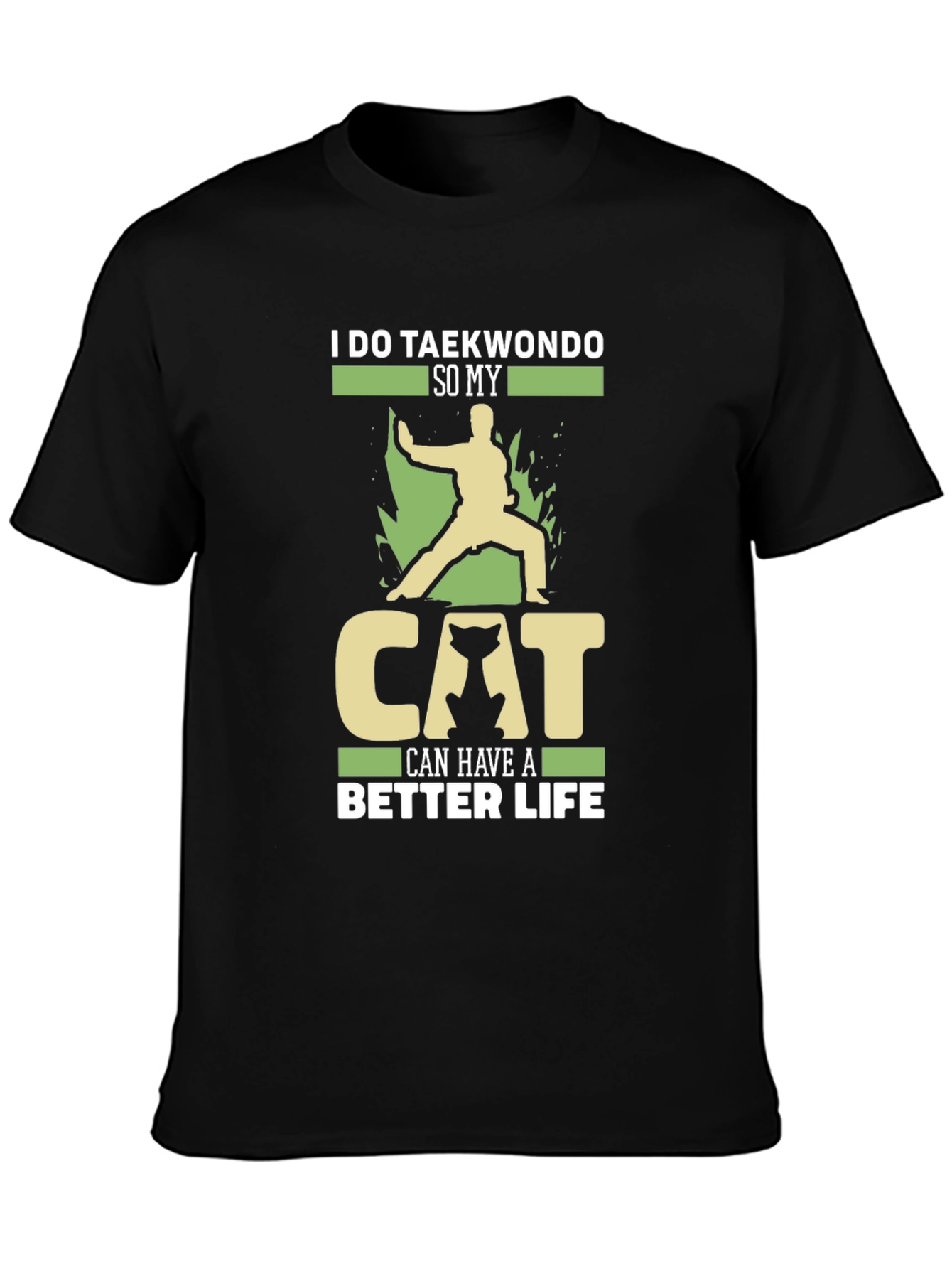 Taekwondo Cat Lover T-Shirt - Martial Arts Tee