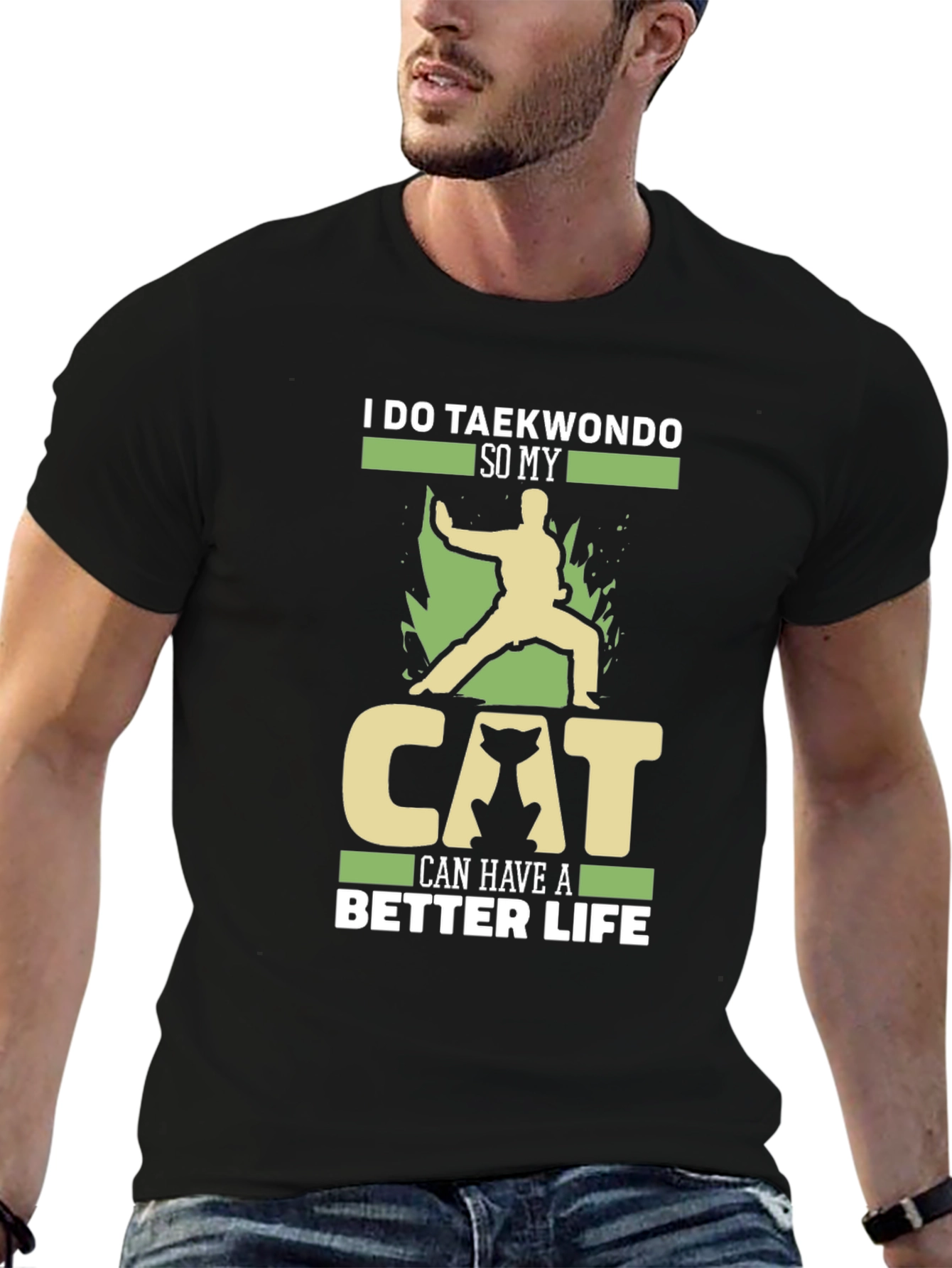 Taekwondo Cat Lover T-Shirt - Martial Arts Tee