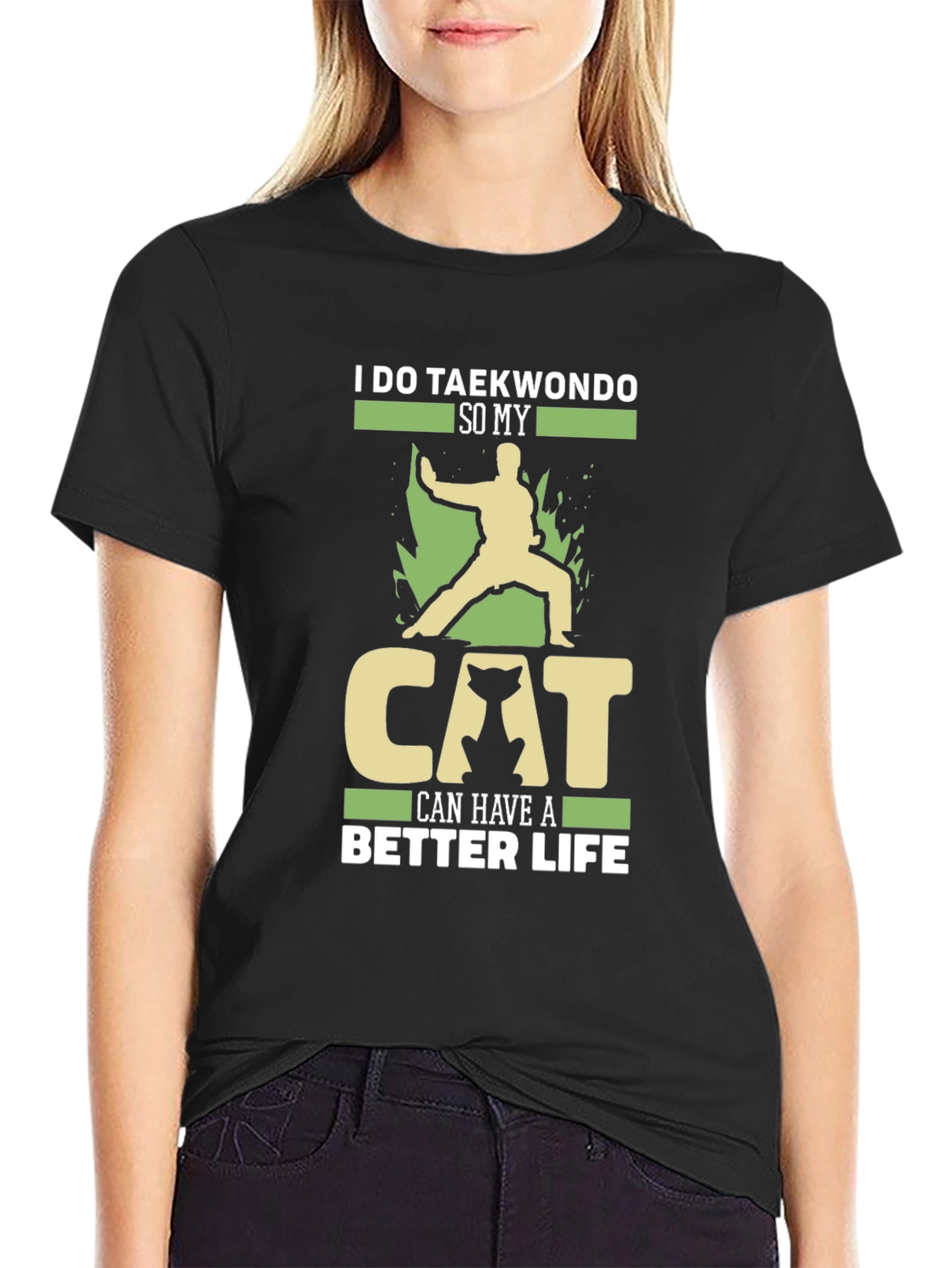 Taekwondo Cat Lover T-Shirt - Martial Arts Tee