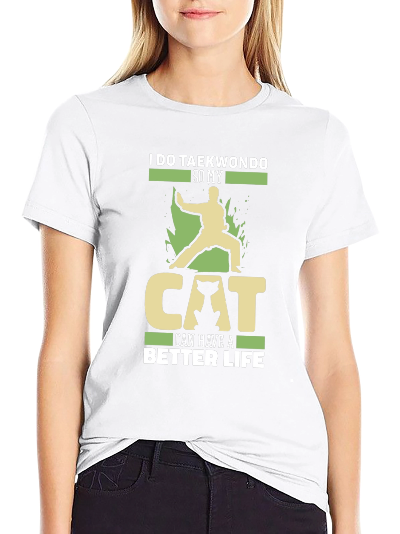 Taekwondo Cat Lover T-Shirt - Martial Arts Tee