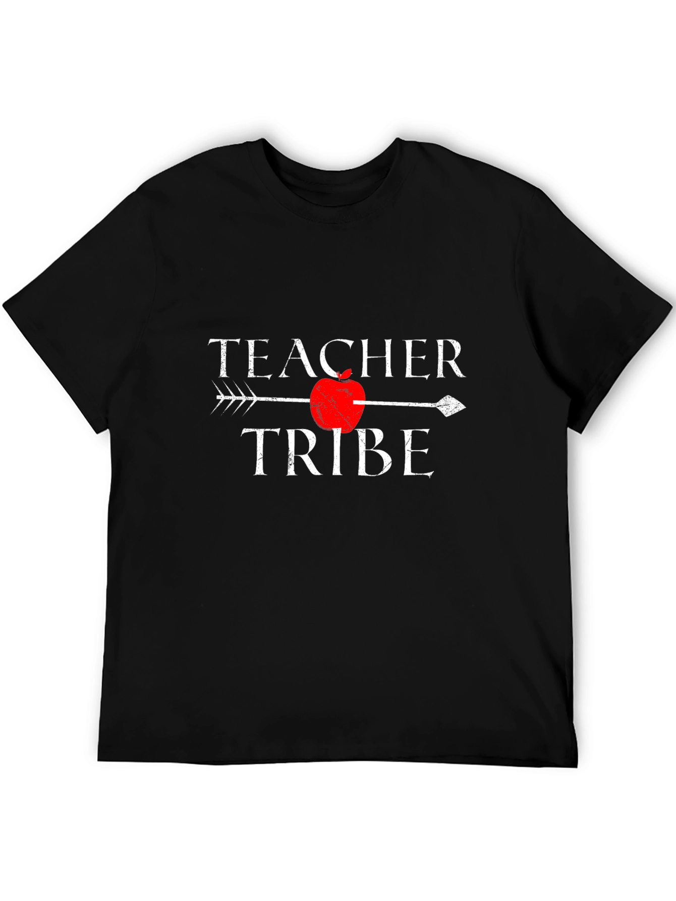 Teacher Tribe T-Shirt with Arrow and Apple
