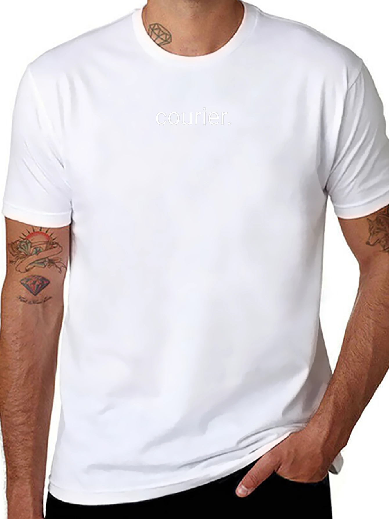 Courier Black T-Shirt - Stylish and Comfortable