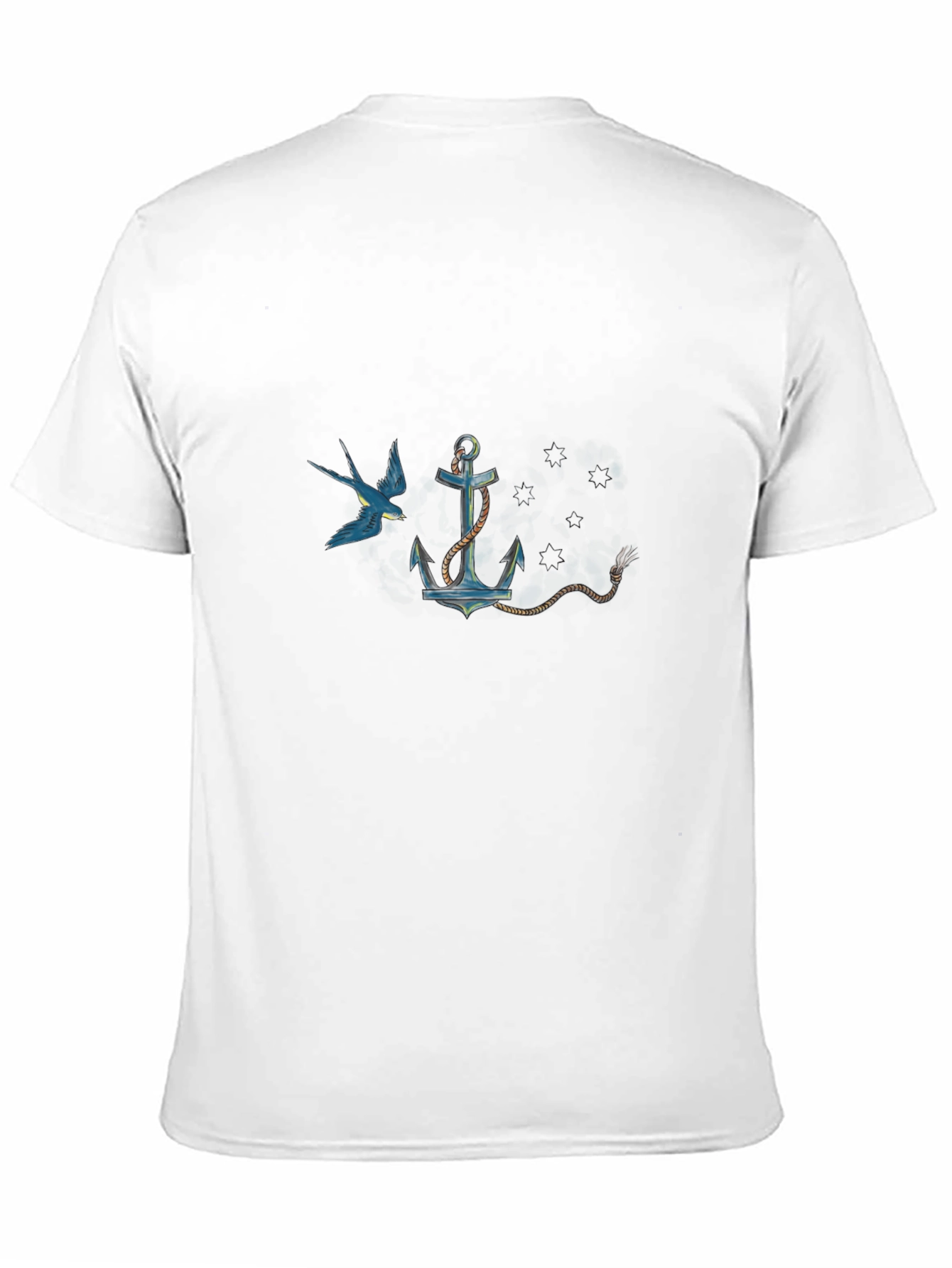 Nautical Anchor & Swallow Graphic Tee