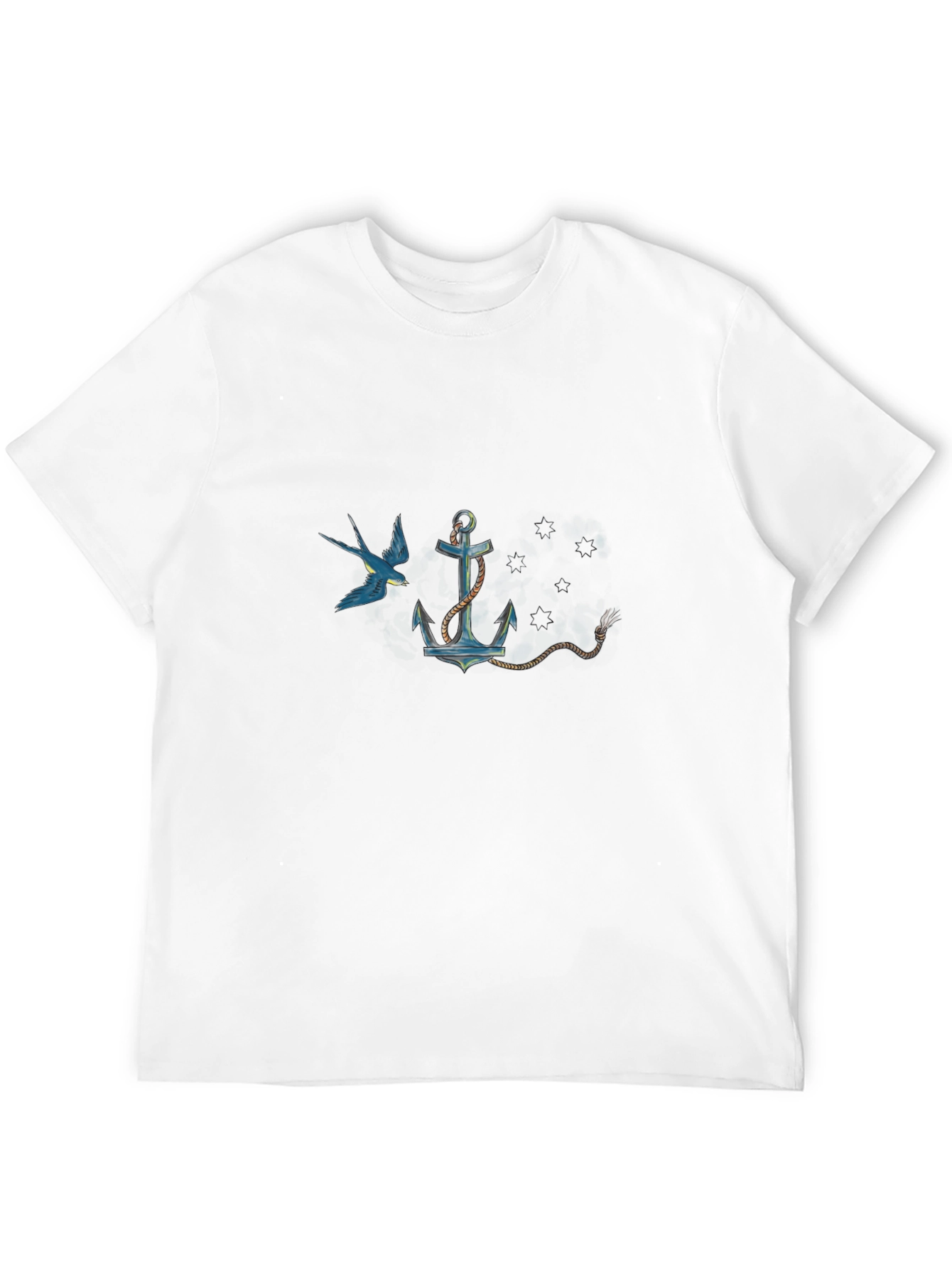 Nautical Anchor & Swallow Graphic Tee