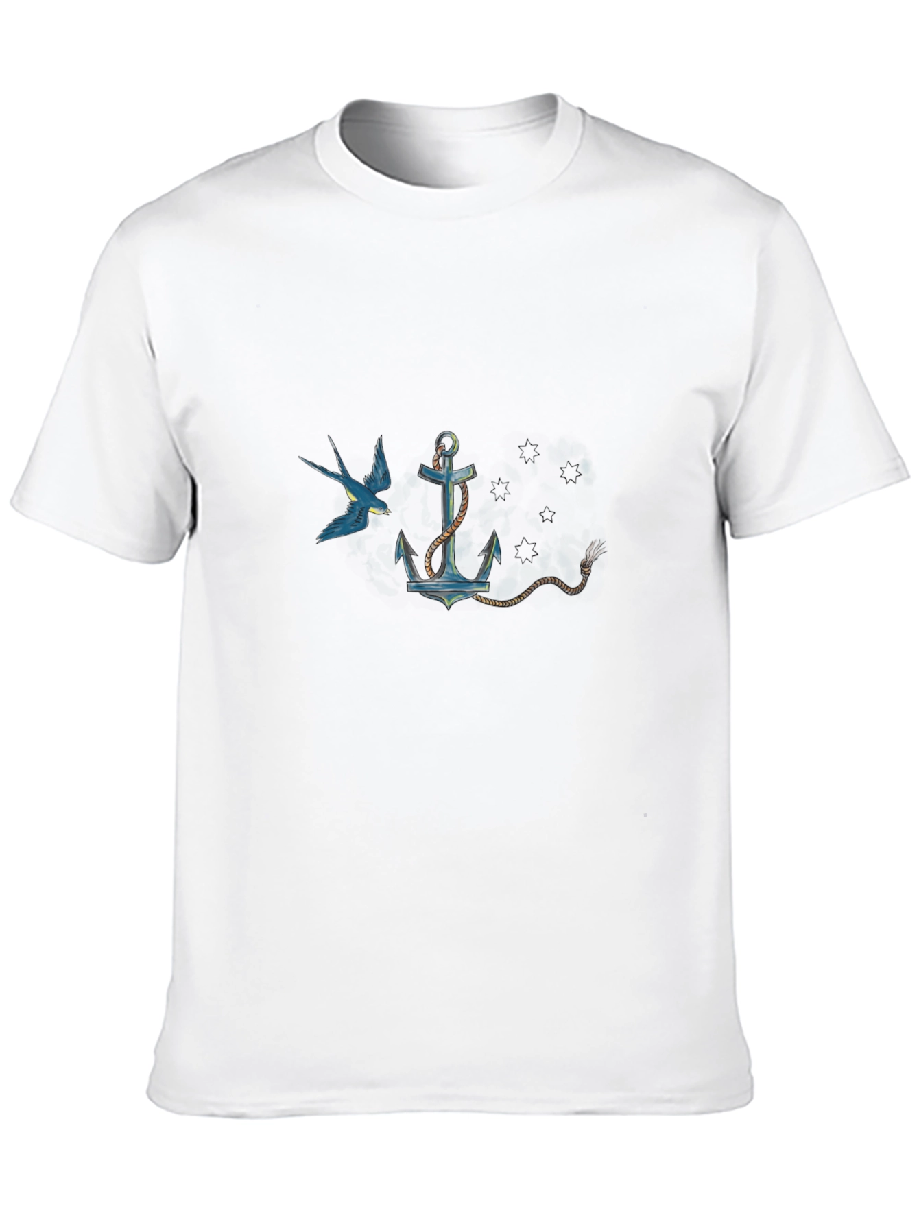 Nautical Anchor & Swallow Graphic Tee