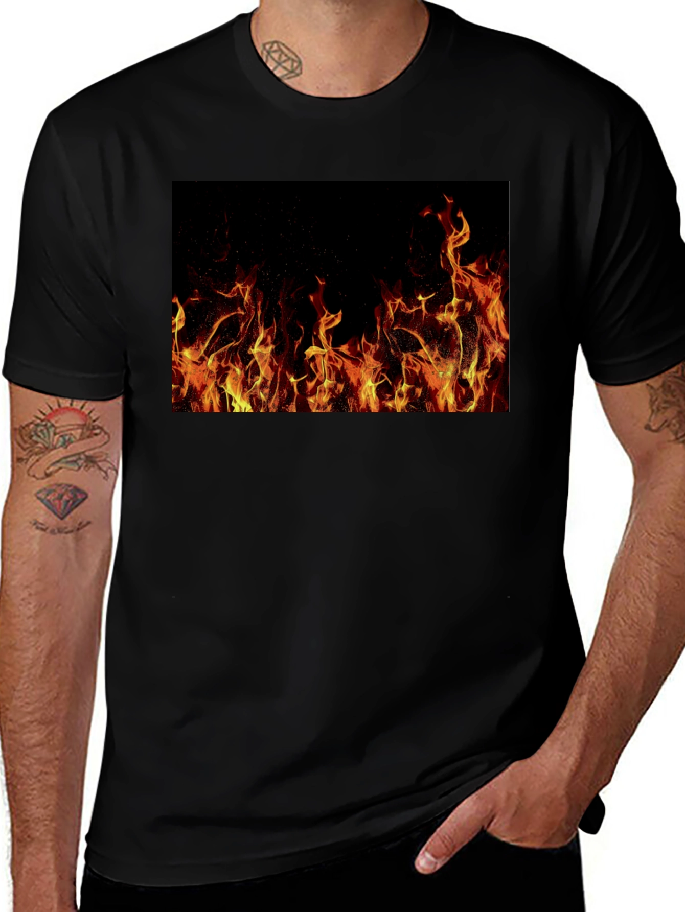 Inferno T-Shirt: Bold Fire Design