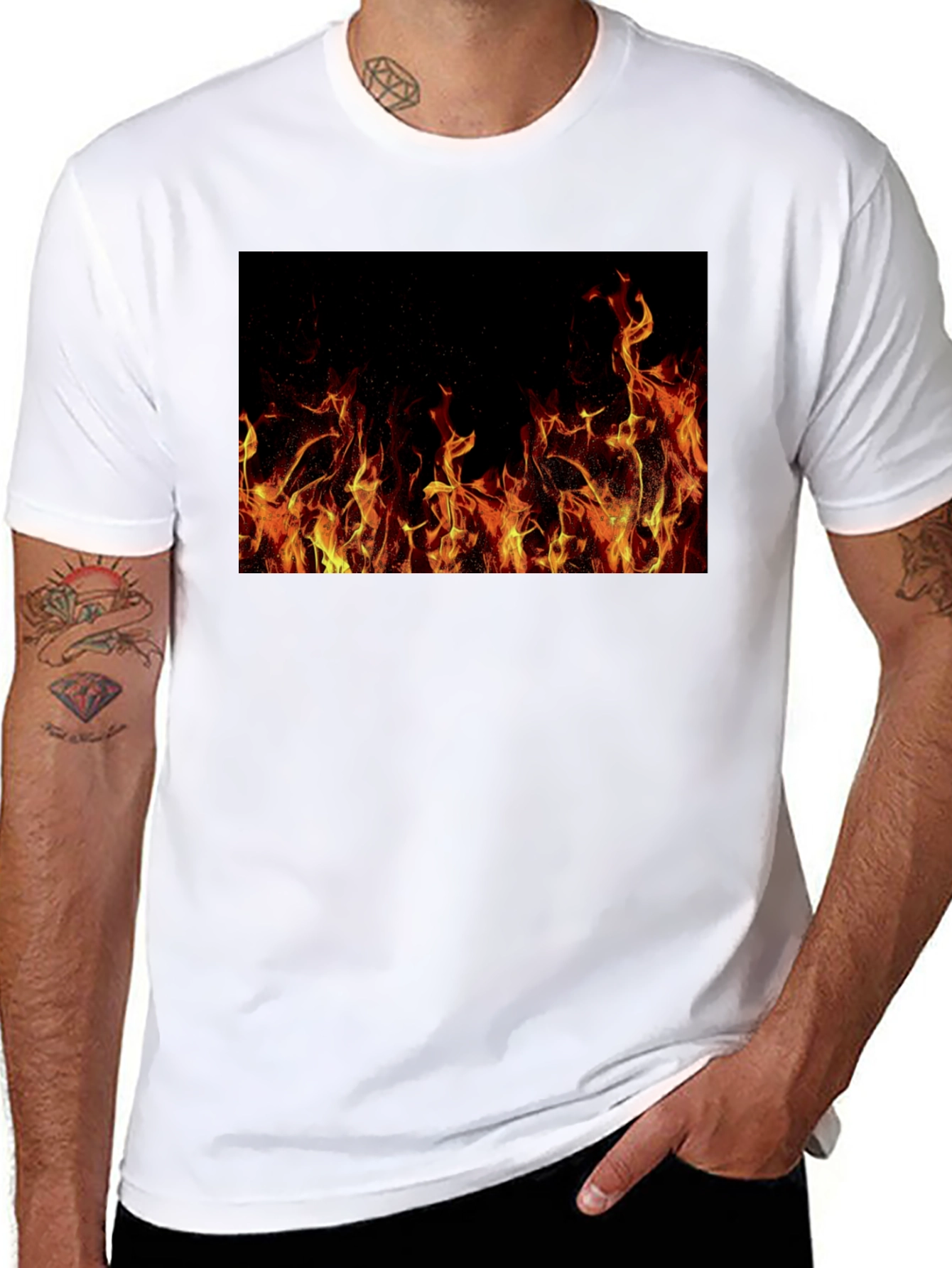Inferno T-Shirt: Bold Fire Design
