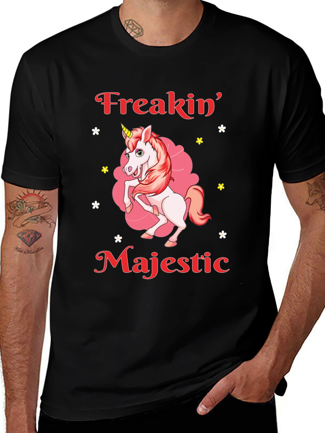 Freakin Majestic Unicorn Graphic T-Shirt