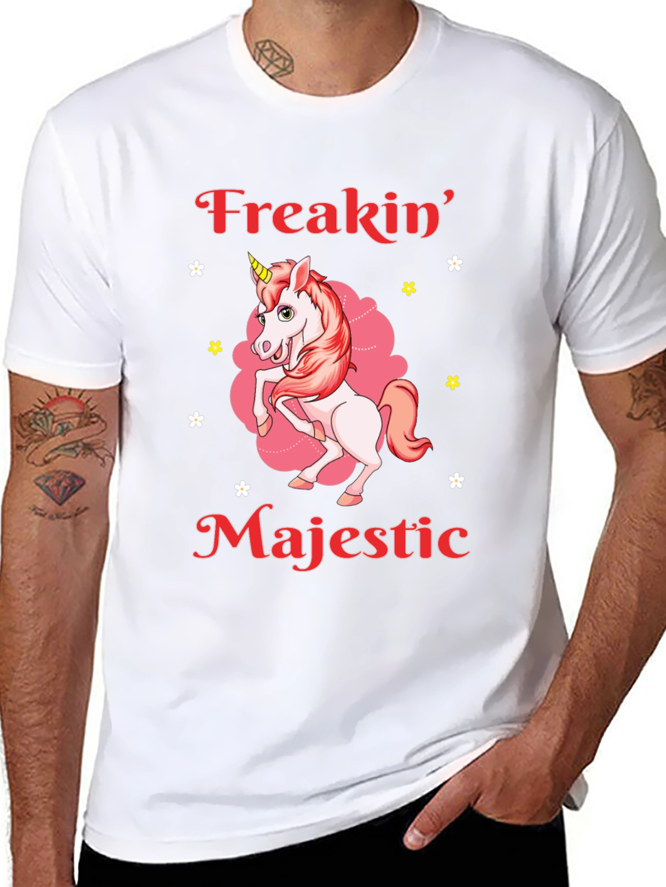Freakin Majestic Unicorn Graphic T-Shirt