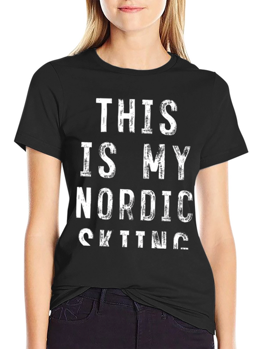 Nordic Skiing T-Shirt - Funny Winter Sports Tee