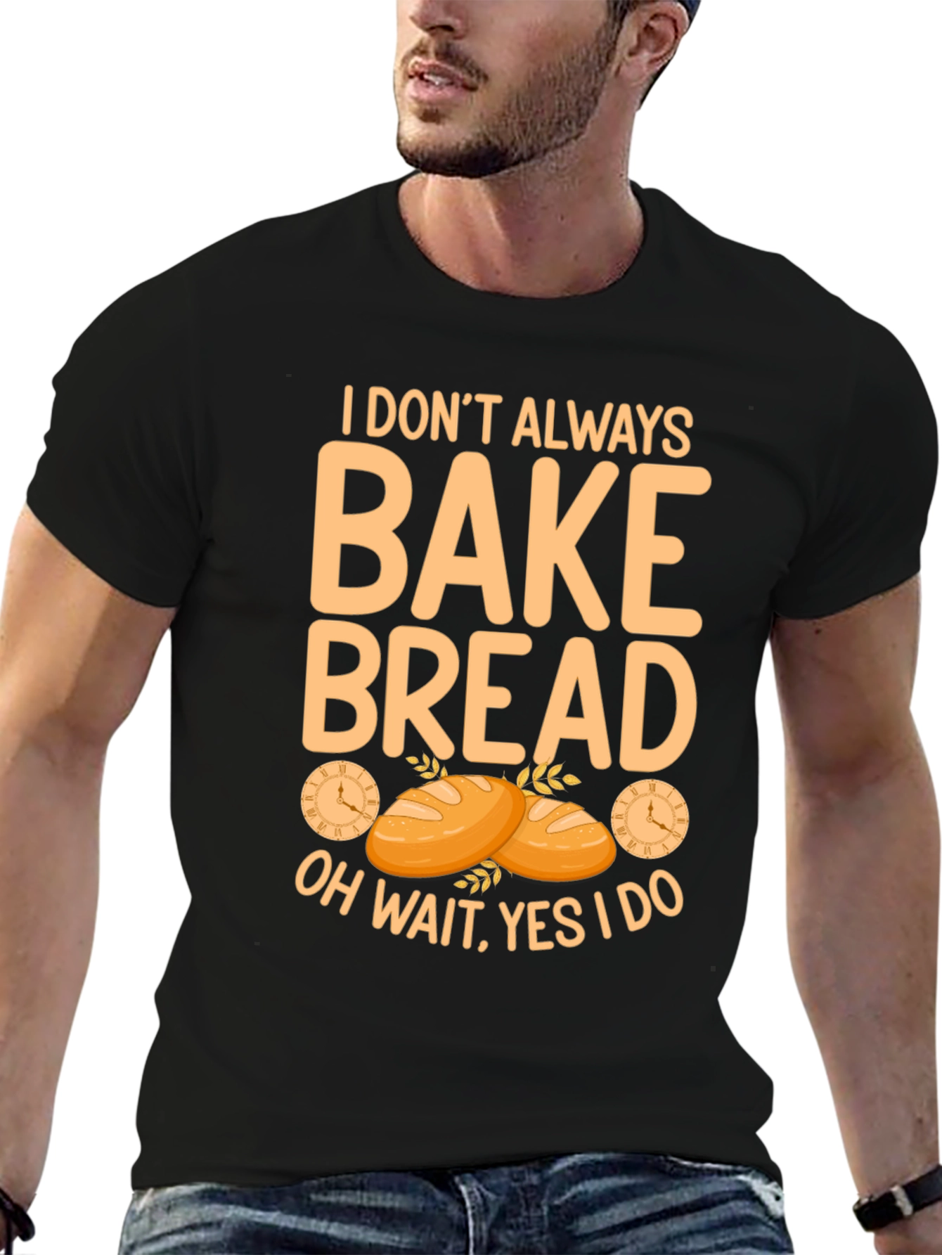 Bake Bread Graphic Tee - Funny Baker T-Shirt