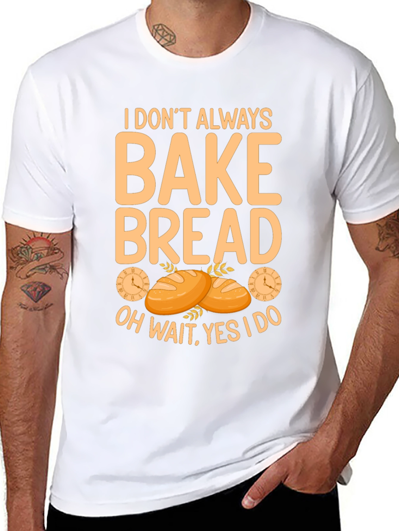Bake Bread Graphic Tee - Funny Baker T-Shirt