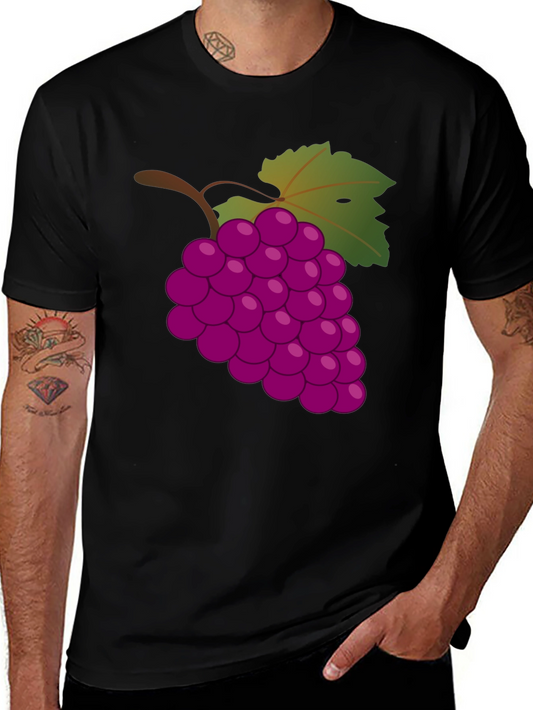Grapes Graphic T-Shirt - Casual Cotton Tee