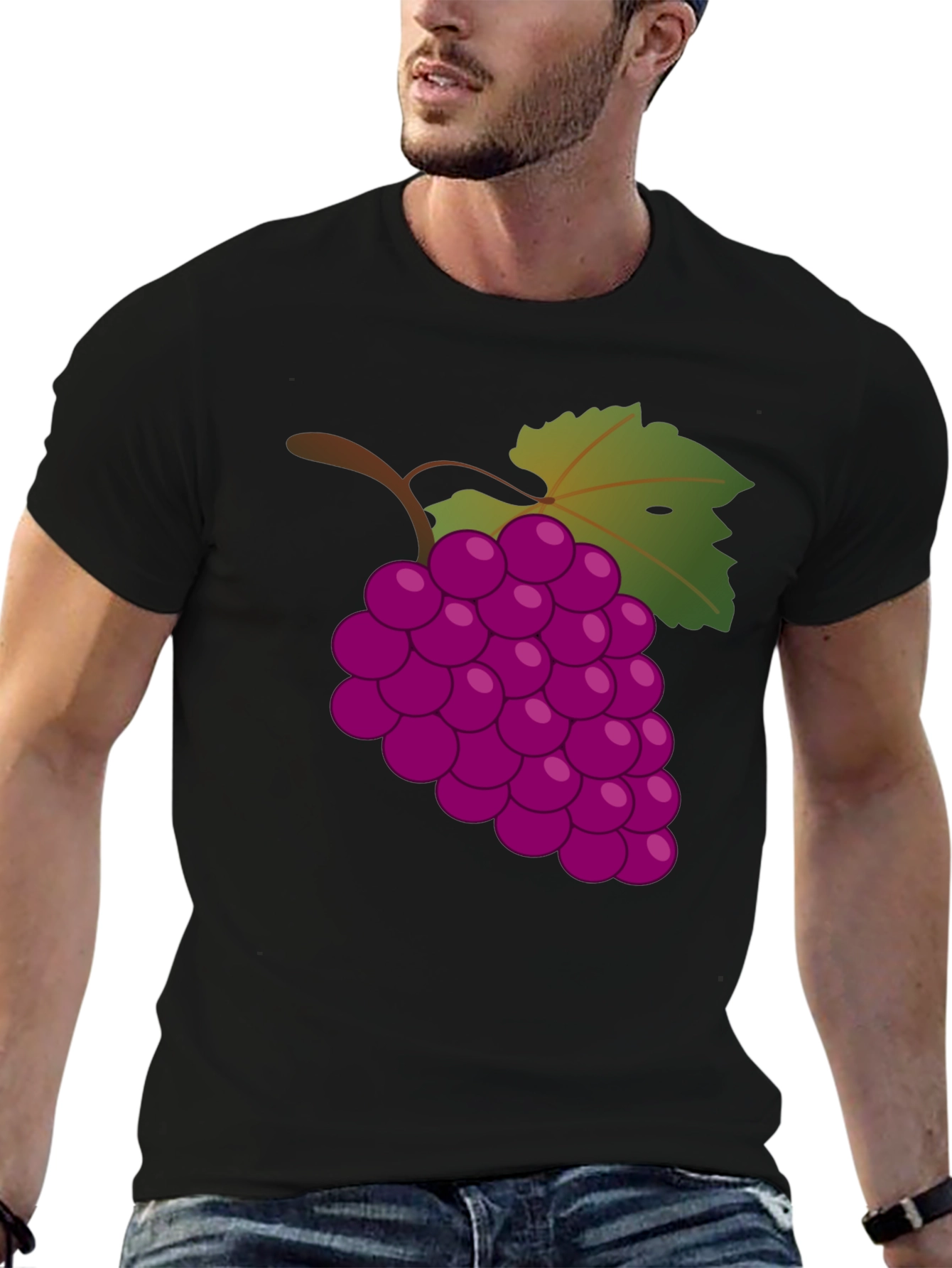 Grapes Graphic T-Shirt - Casual Cotton Tee