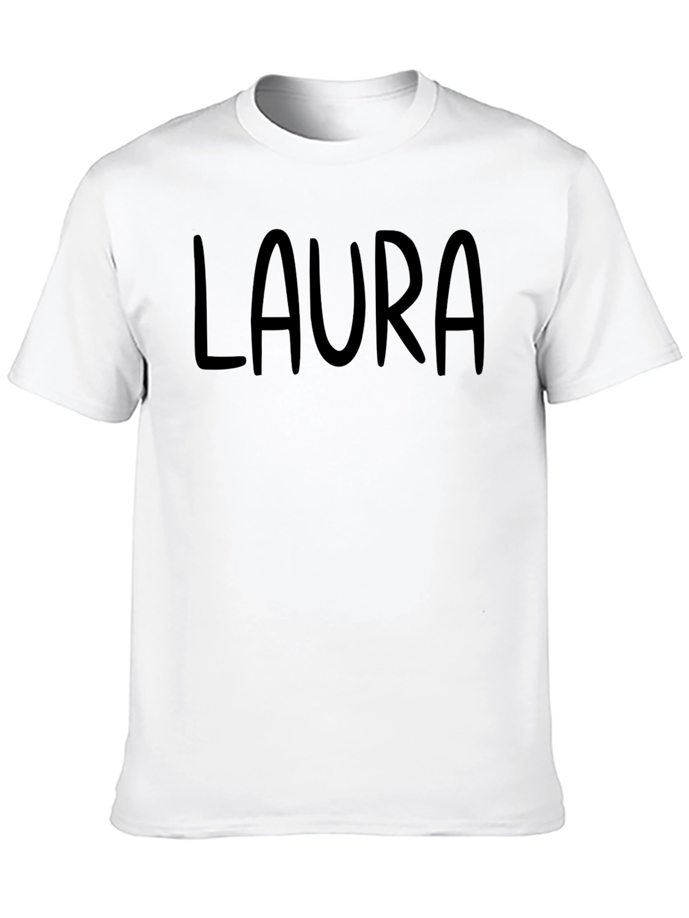 Personalized LAURA Black T-Shirt