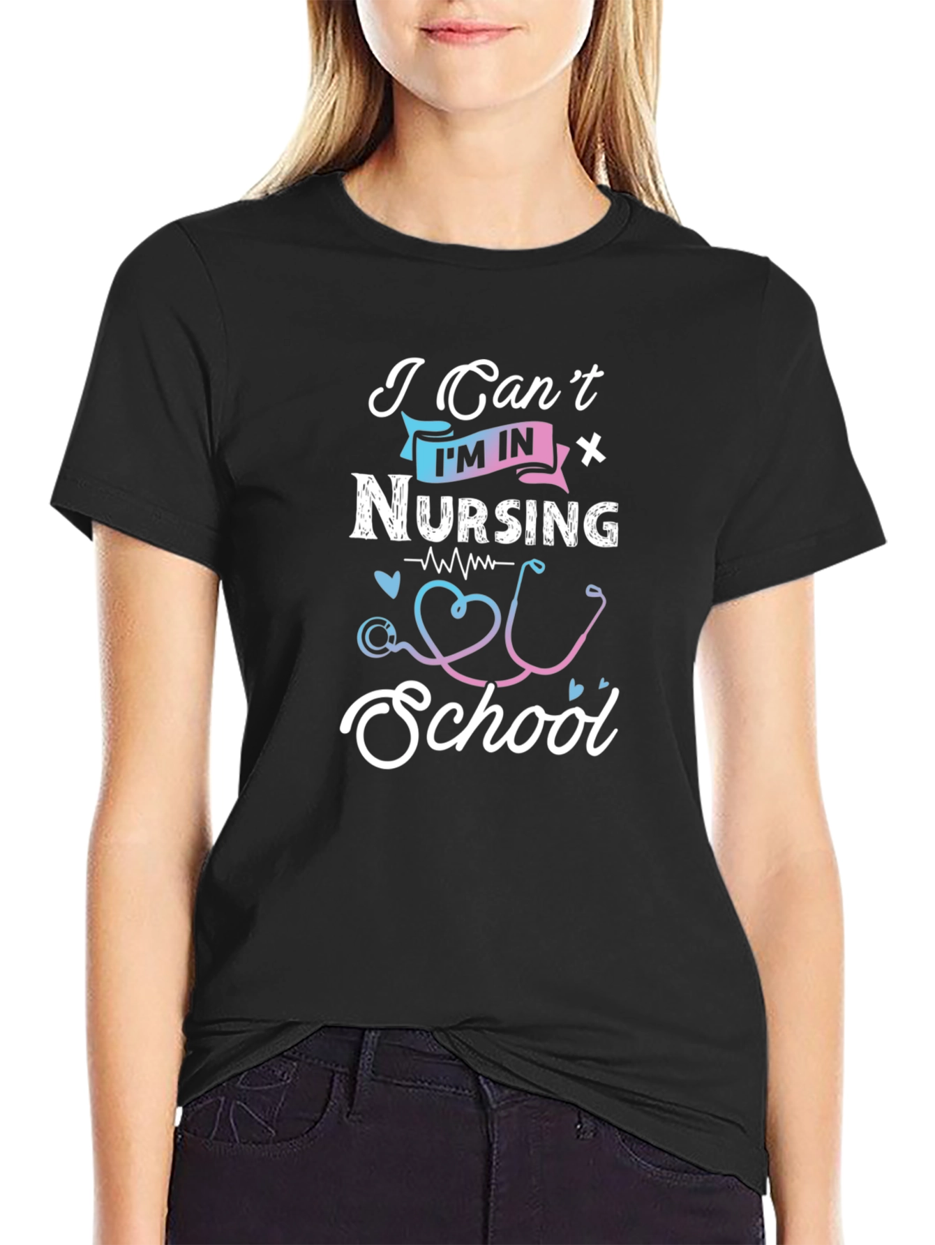 Nursing School T-Shirt - Cant Im In Nursing!