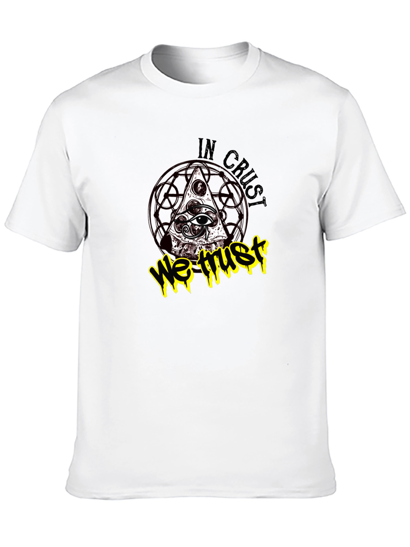 In Crust We Trust Graphic Tee - Black