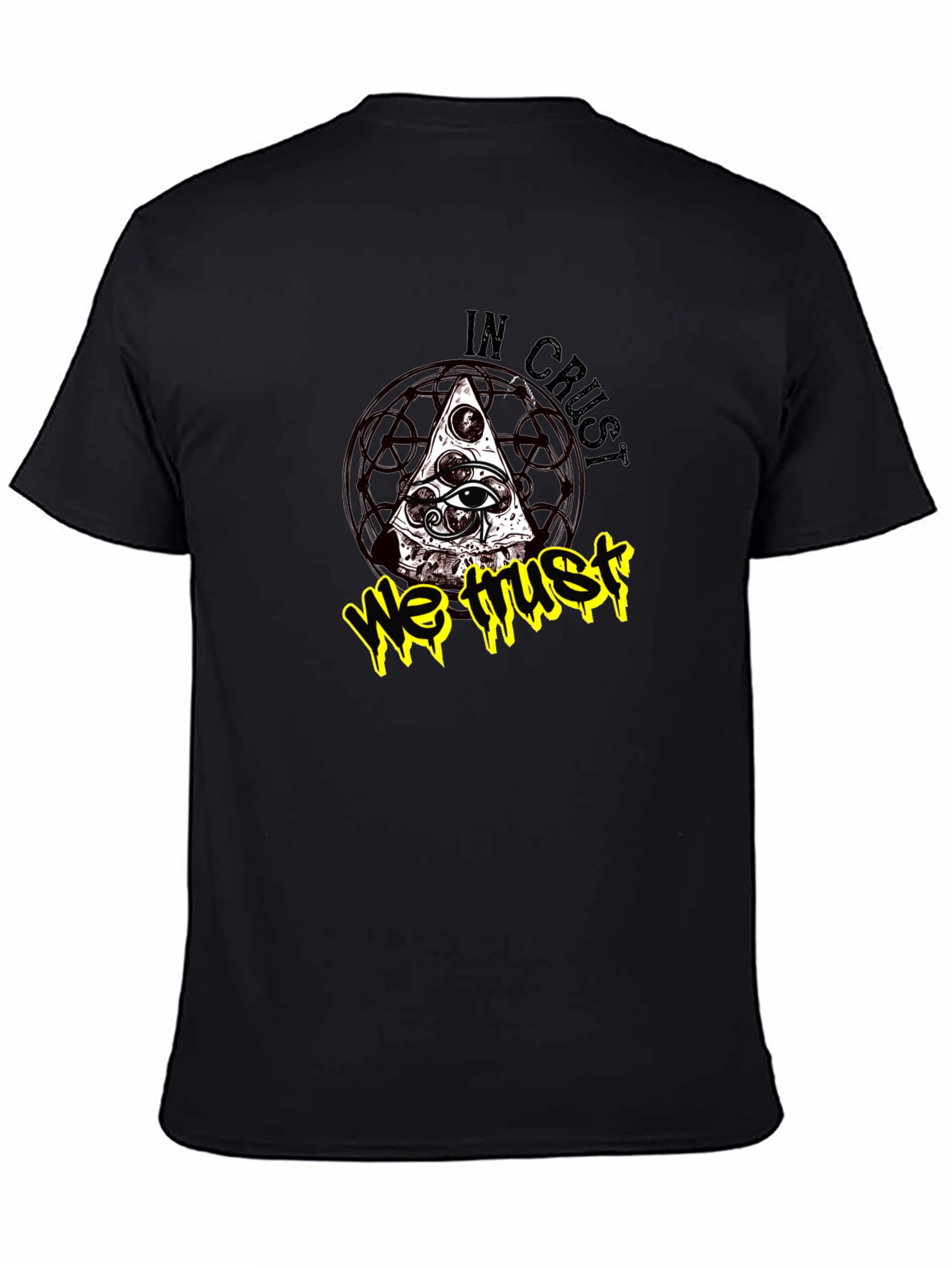In Crust We Trust Graphic Tee - Black