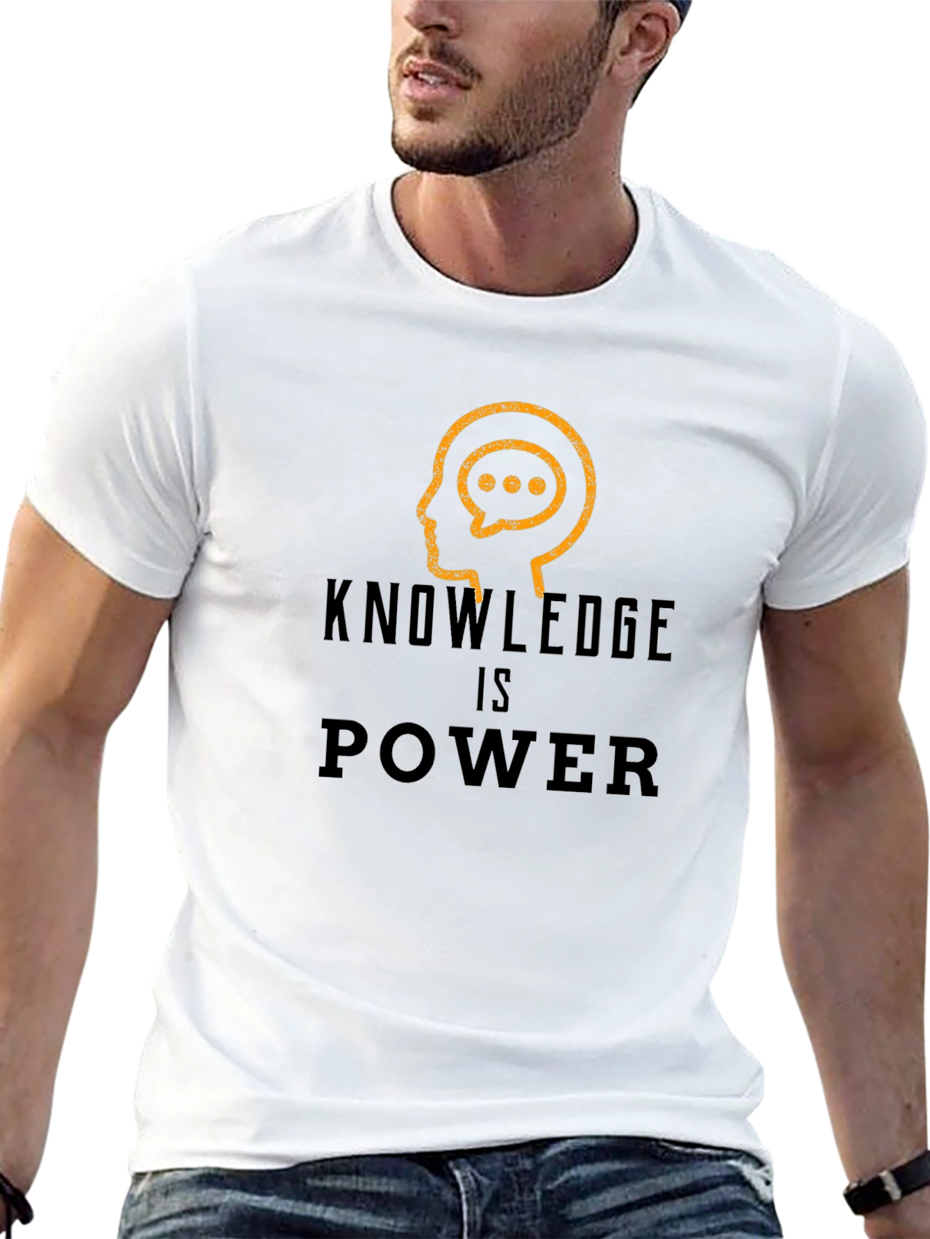 Knowledge is Power Black Graphic Tee