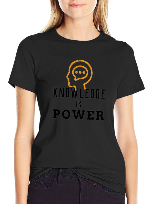 Knowledge is Power Black Graphic Tee
