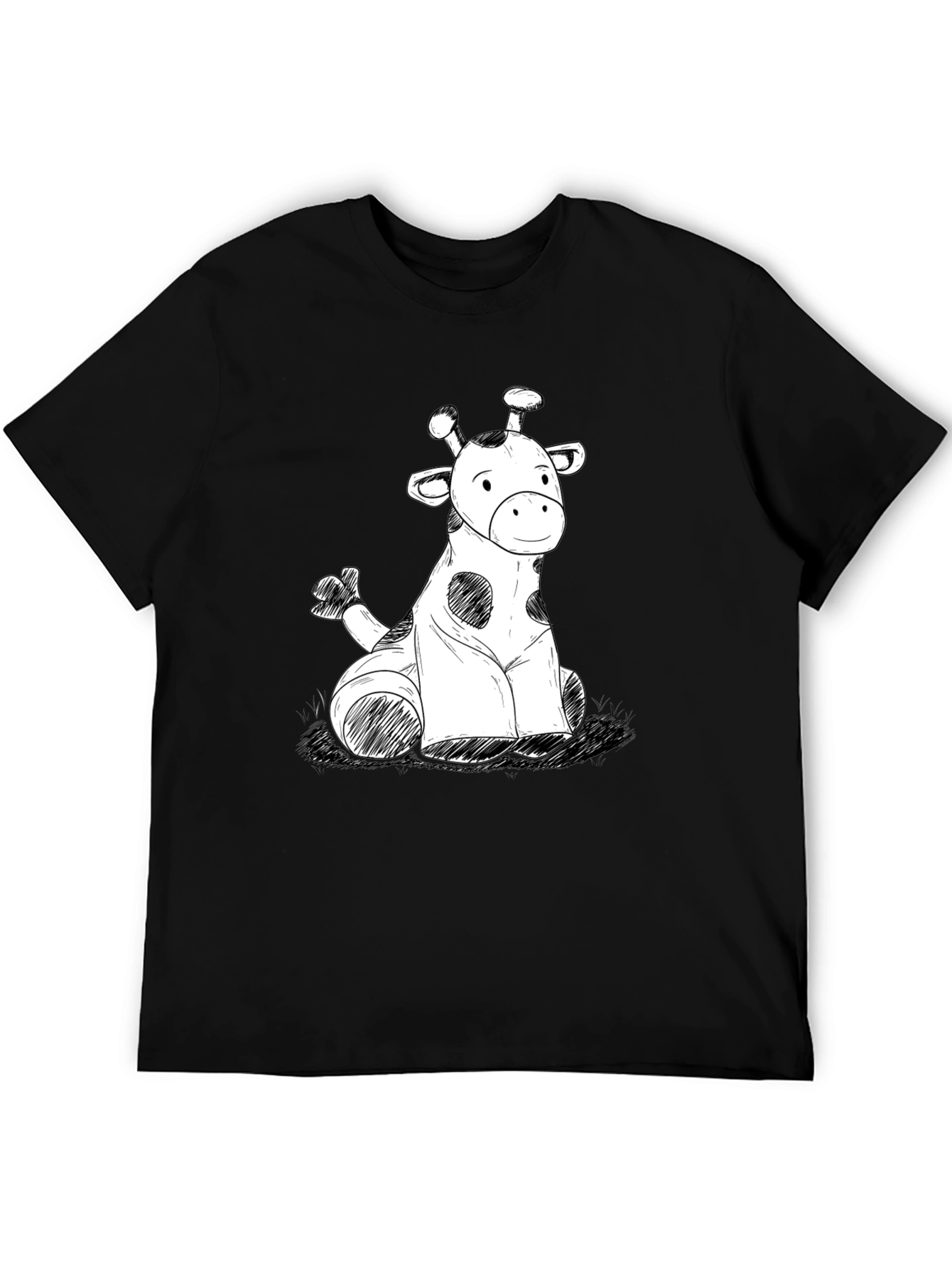 Giraffe Sketch Graphic Tee - Soft Cotton Comfort