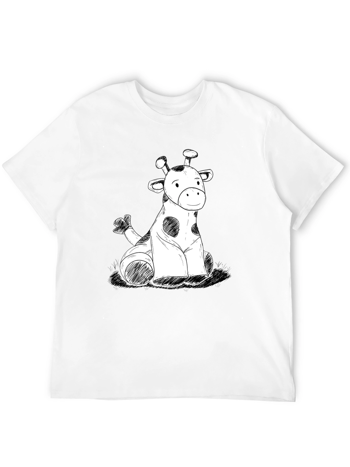 Giraffe Sketch Graphic Tee - Soft Cotton Comfort
