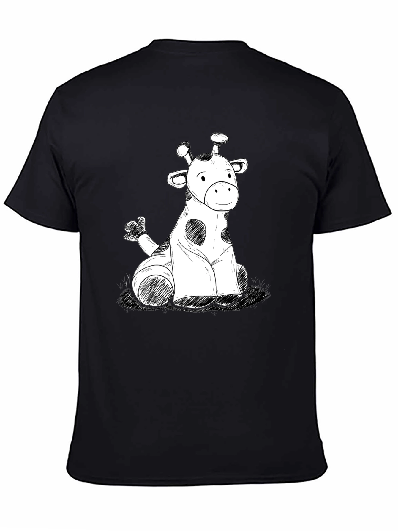Giraffe Sketch Graphic Tee - Soft Cotton Comfort