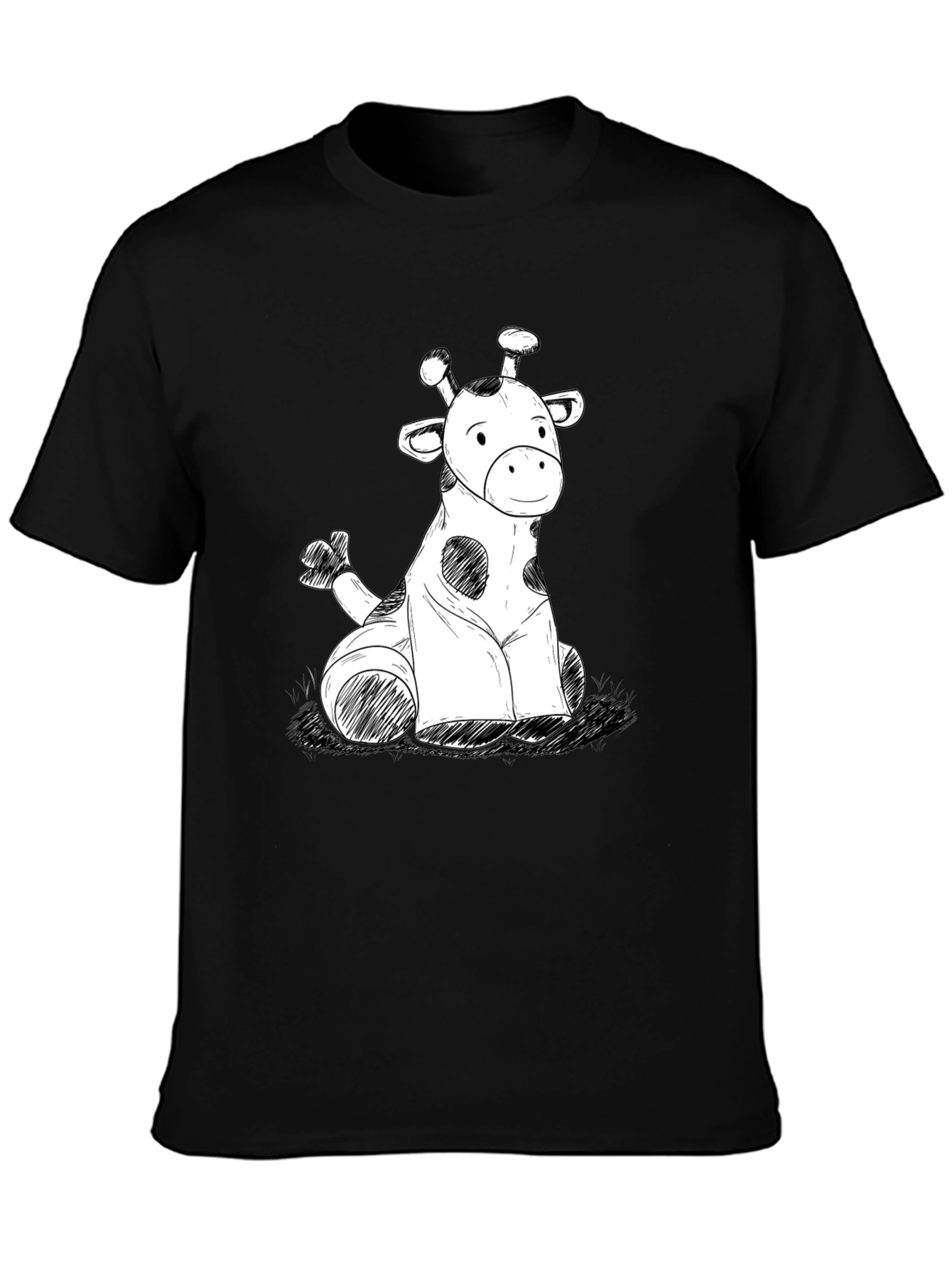 Giraffe Sketch Graphic Tee - Soft Cotton Comfort