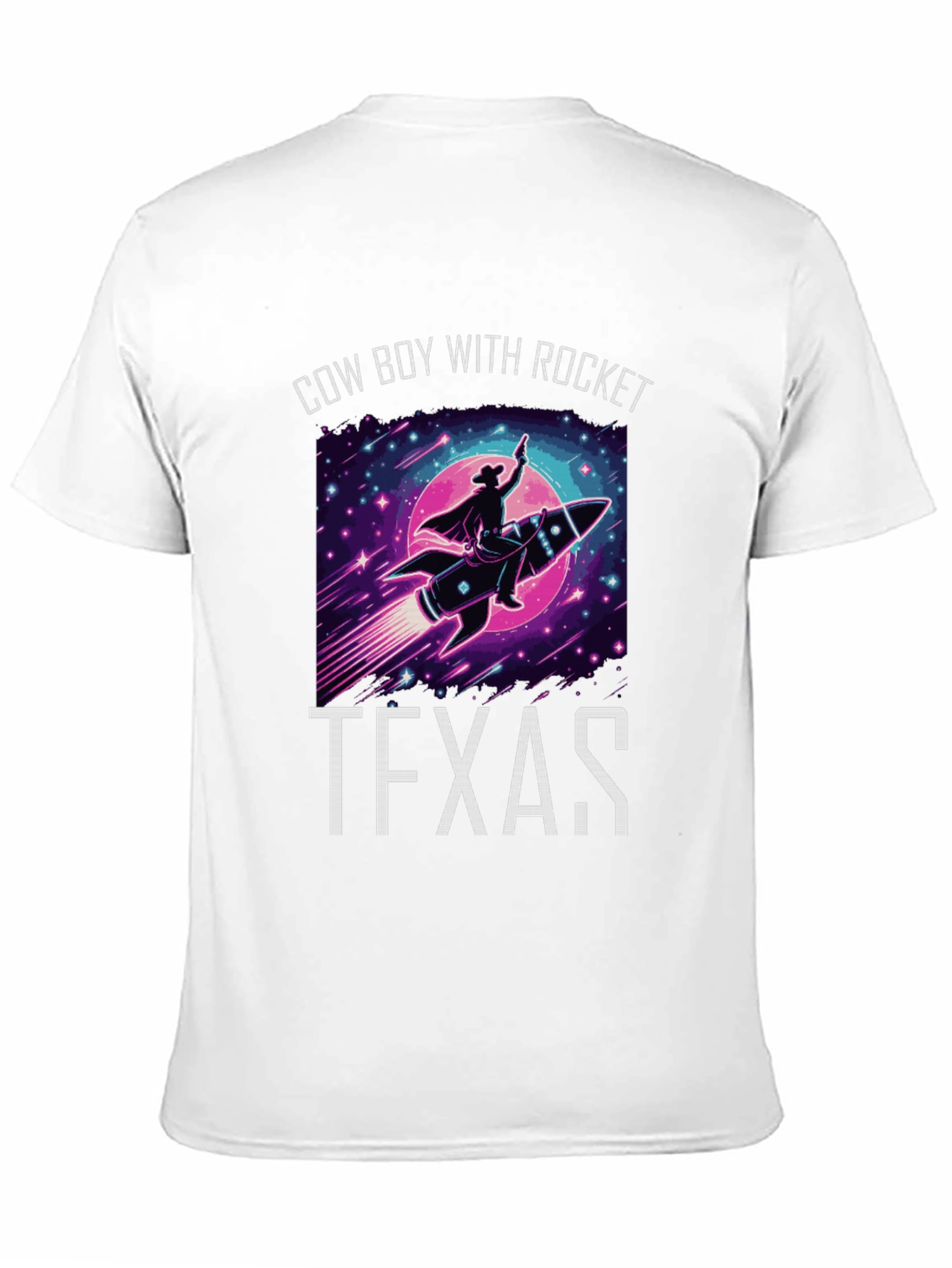 Cowboy with Rocket Texas T-Shirt
