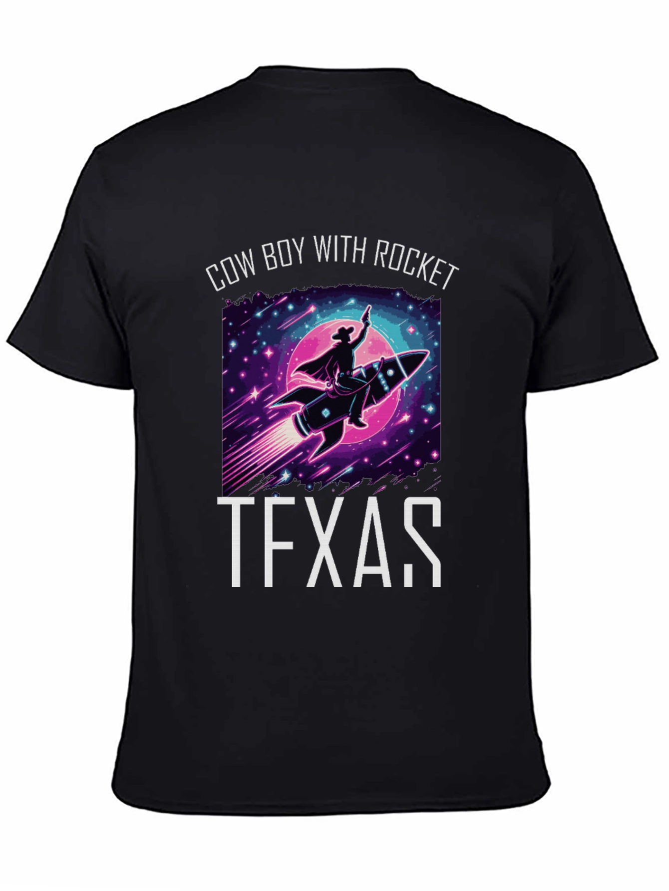 Cowboy with Rocket Texas T-Shirt
