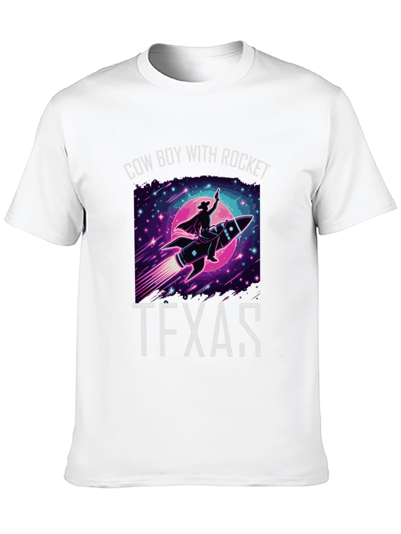 Cowboy with Rocket Texas T-Shirt