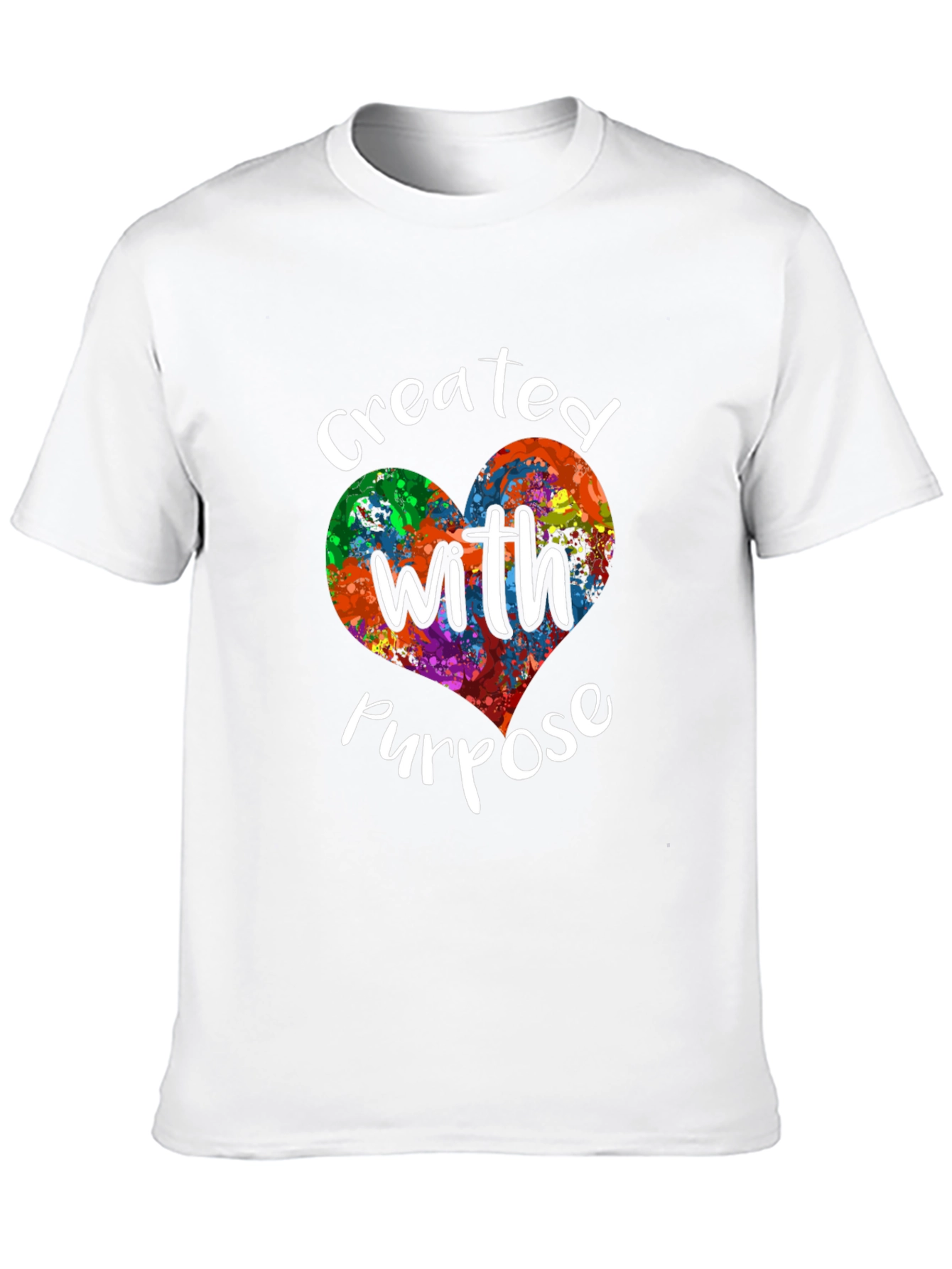 Created with Purpose Heart Graphic Tee