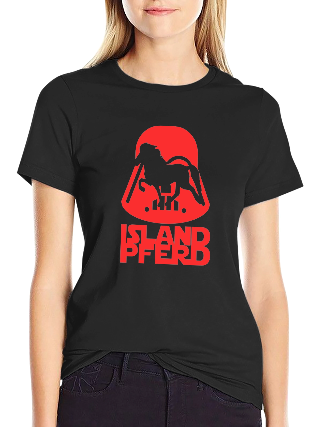 Islandpferd T-Shirt - Horse Vader Parody Tee