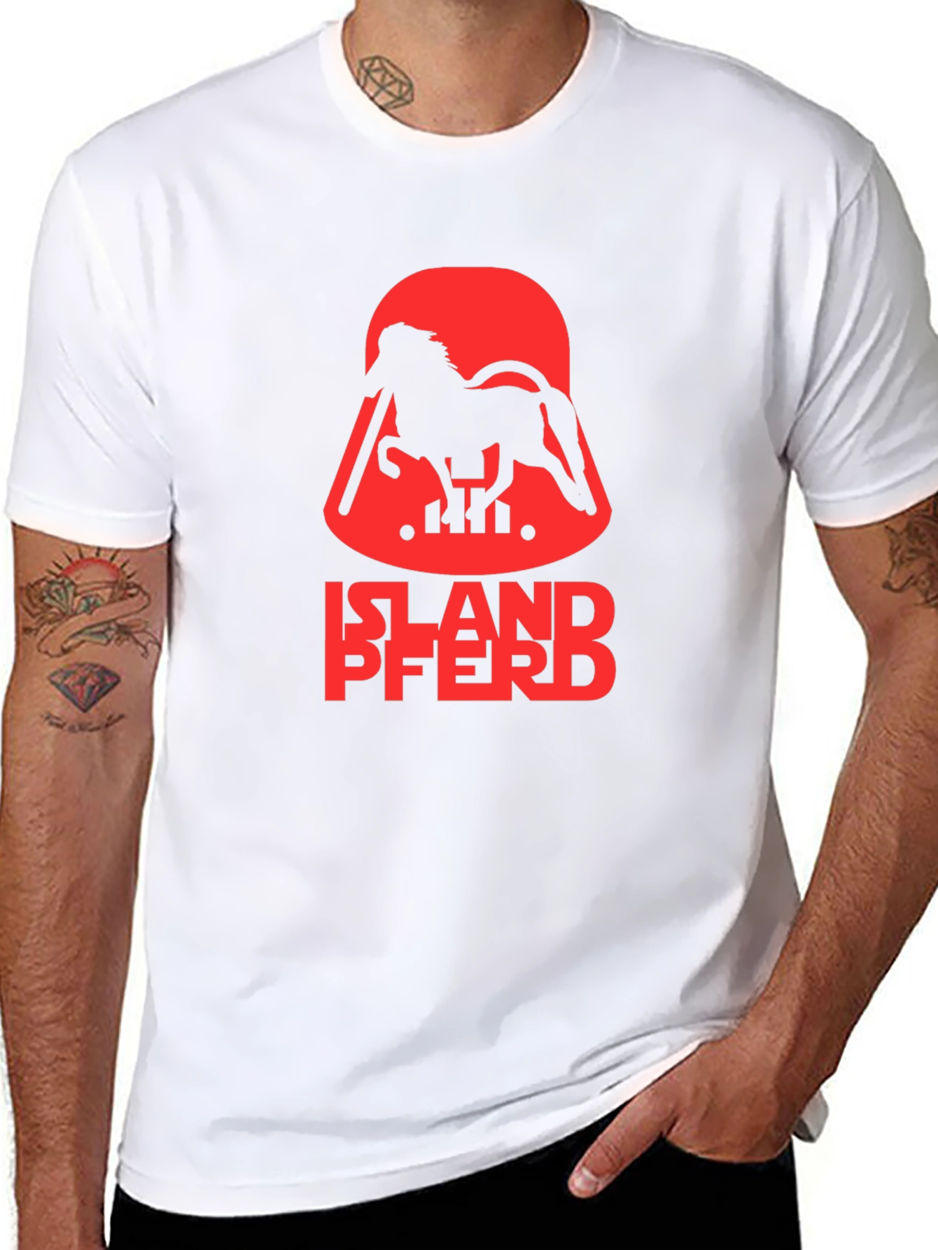 Islandpferd T-Shirt - Horse Vader Parody Tee
