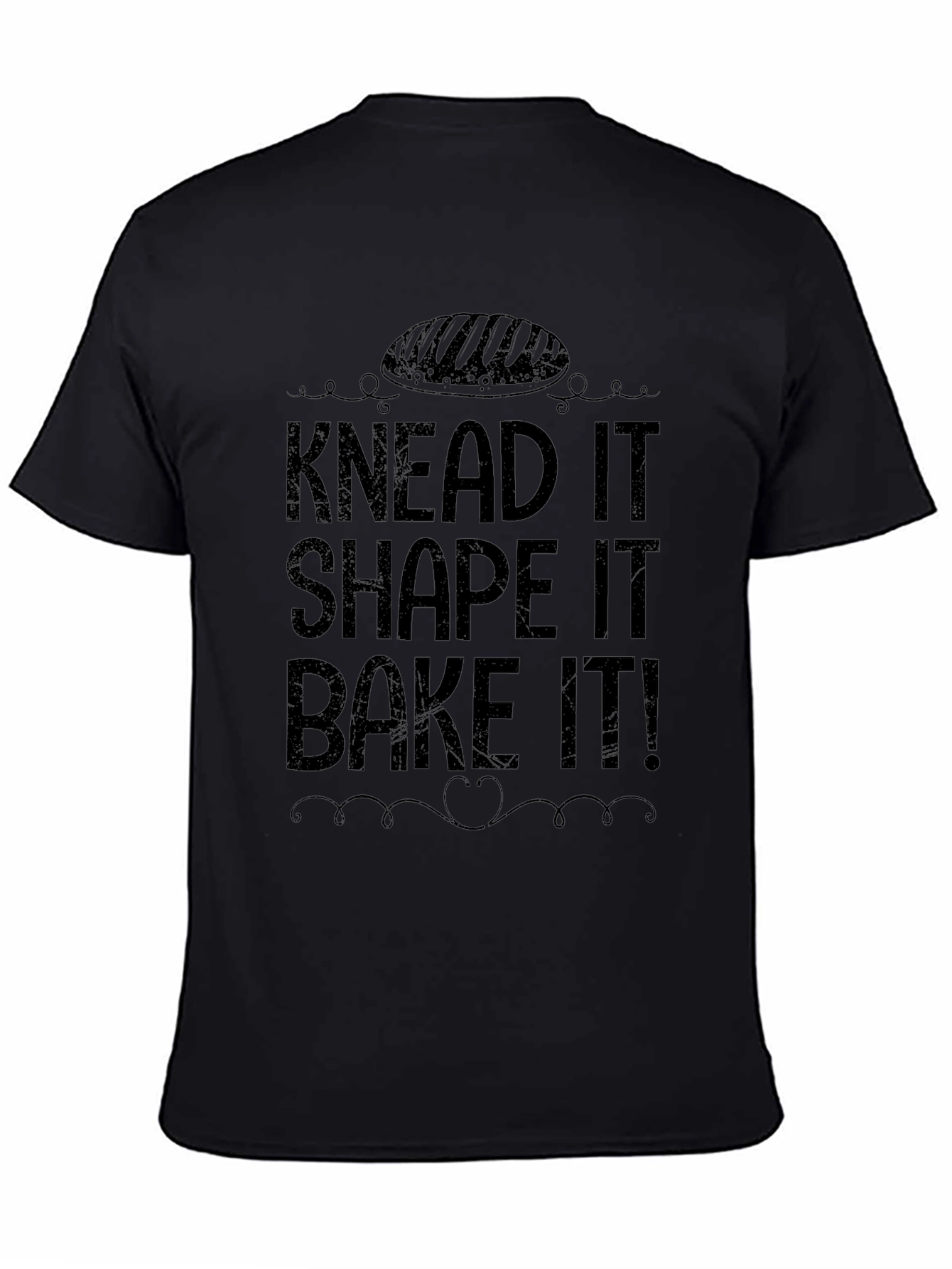 Knead Shape Bake T-Shirt - Black Cotton Blend Tee