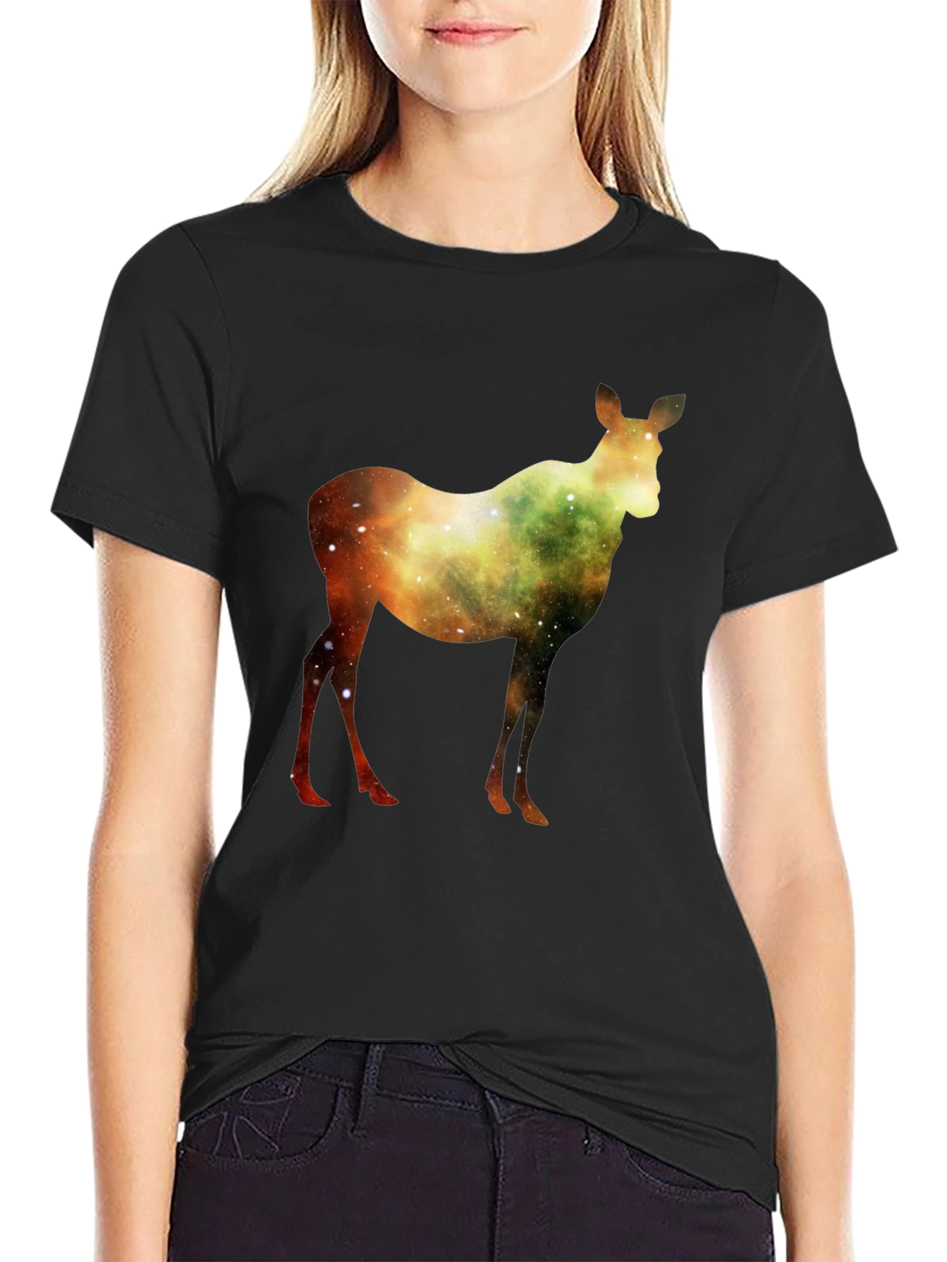 Galaxy Deer Graphic T-Shirt - Stylish & Unique