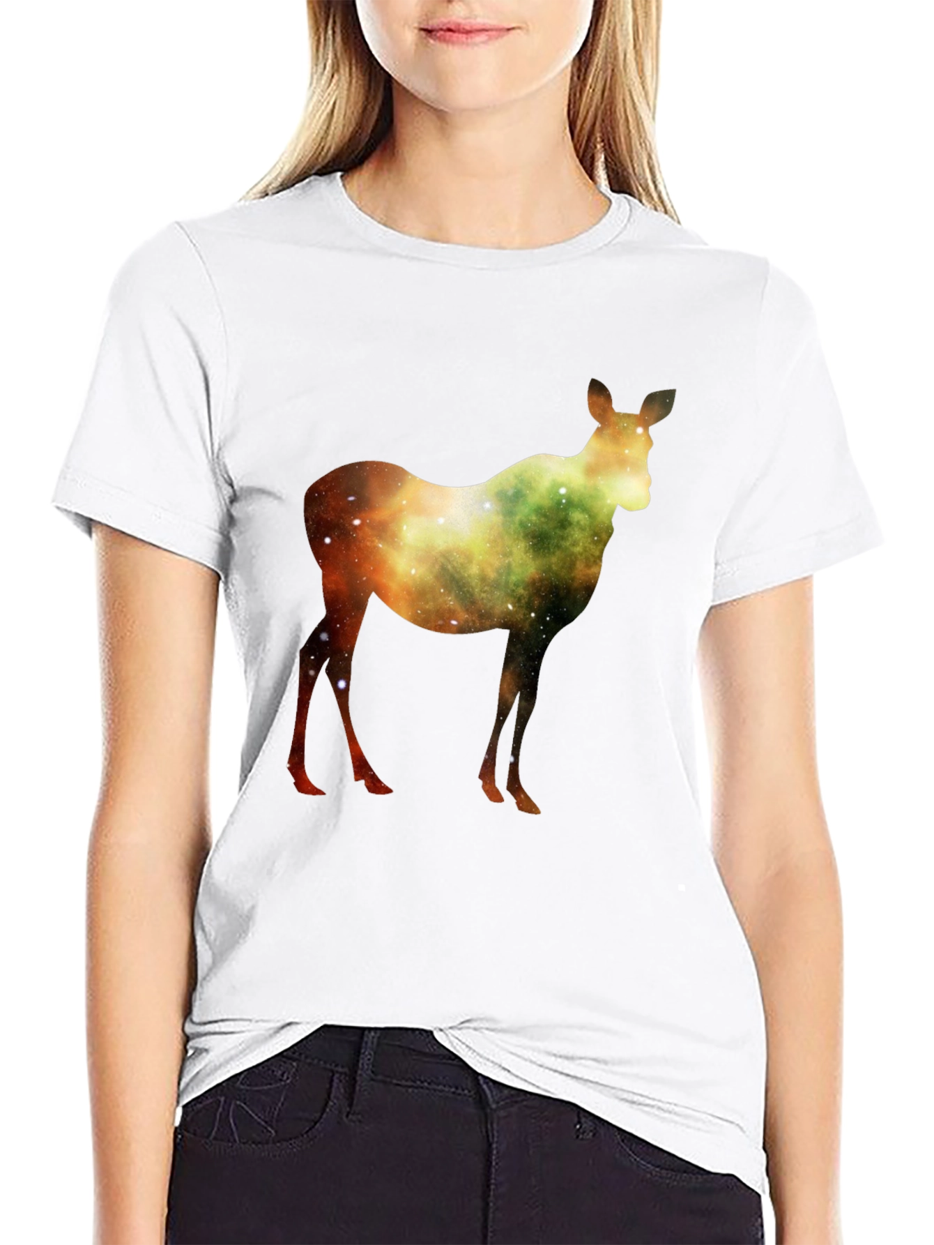 Galaxy Deer Graphic T-Shirt - Stylish & Unique