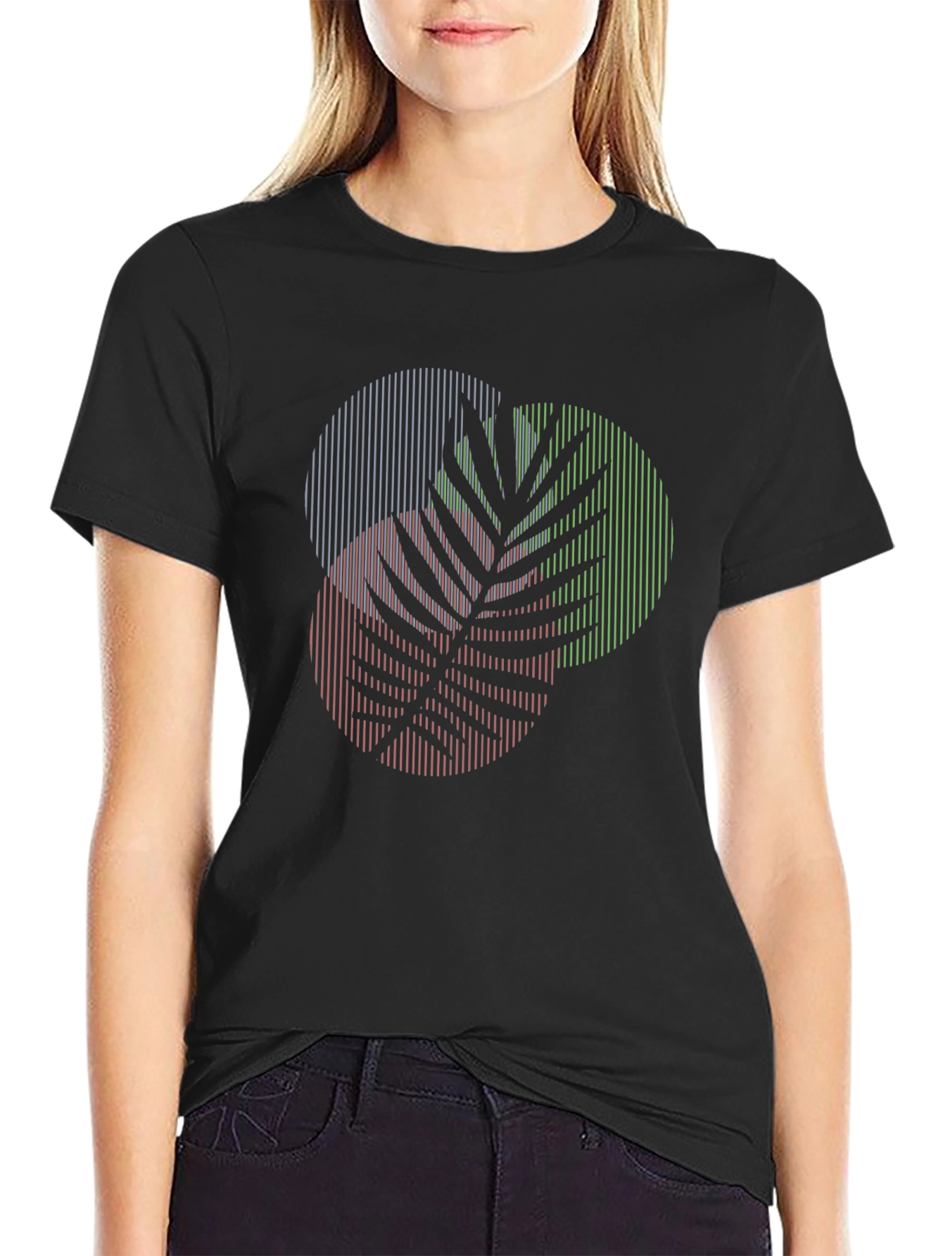 Modern Palm Leaf Graphic T-Shirt