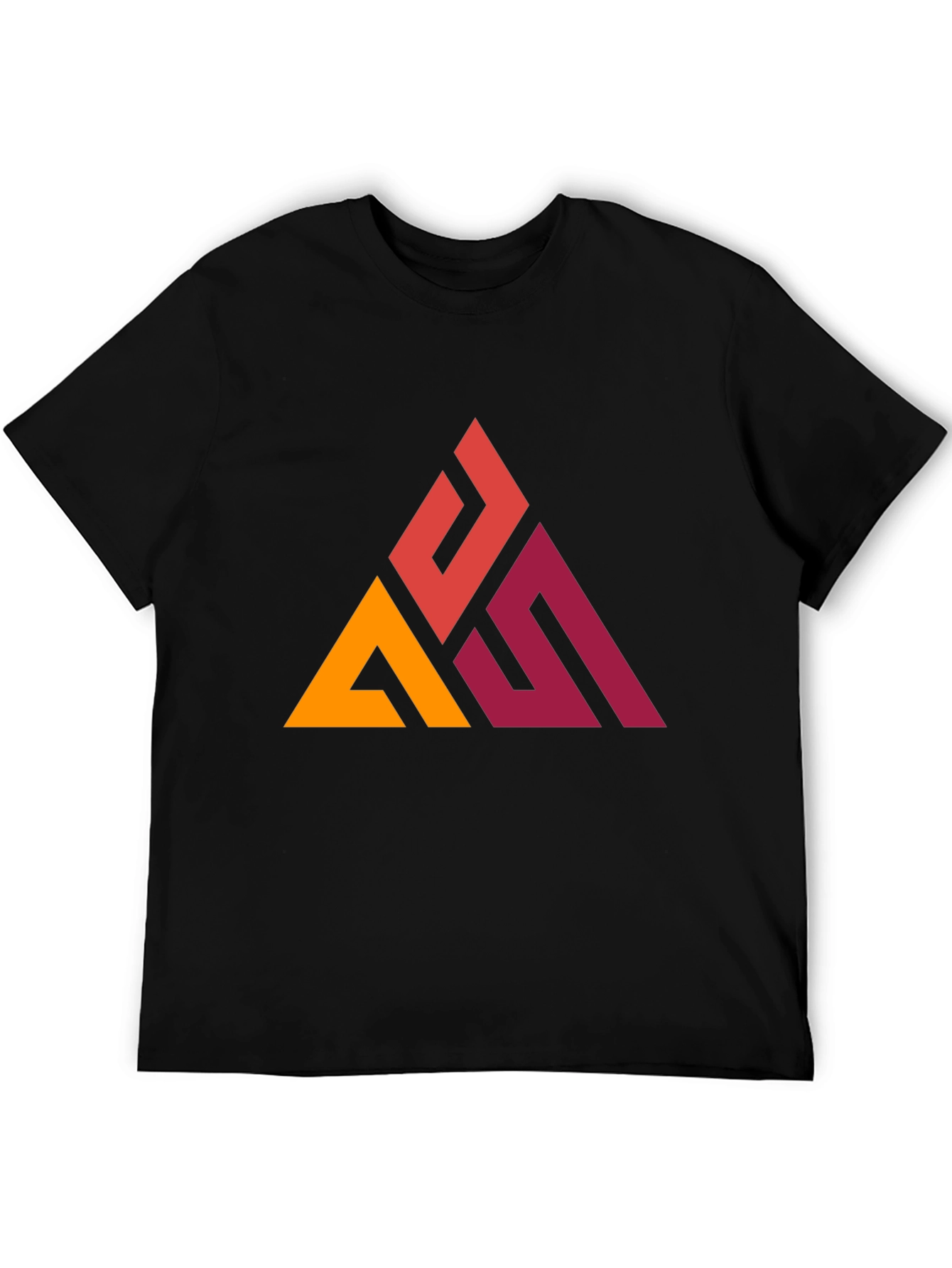 Geometric Triangle Graphic Tee - Modern Casual Style