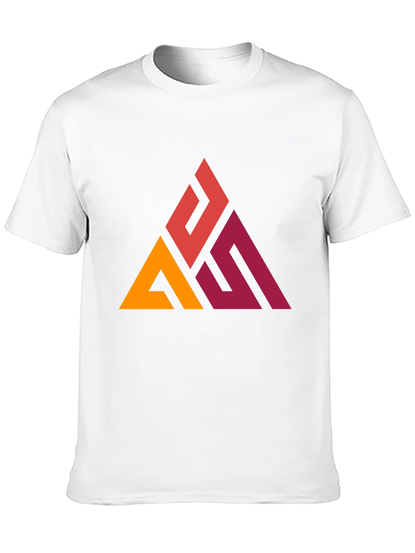 Geometric Triangle Graphic Tee - Modern Casual Style
