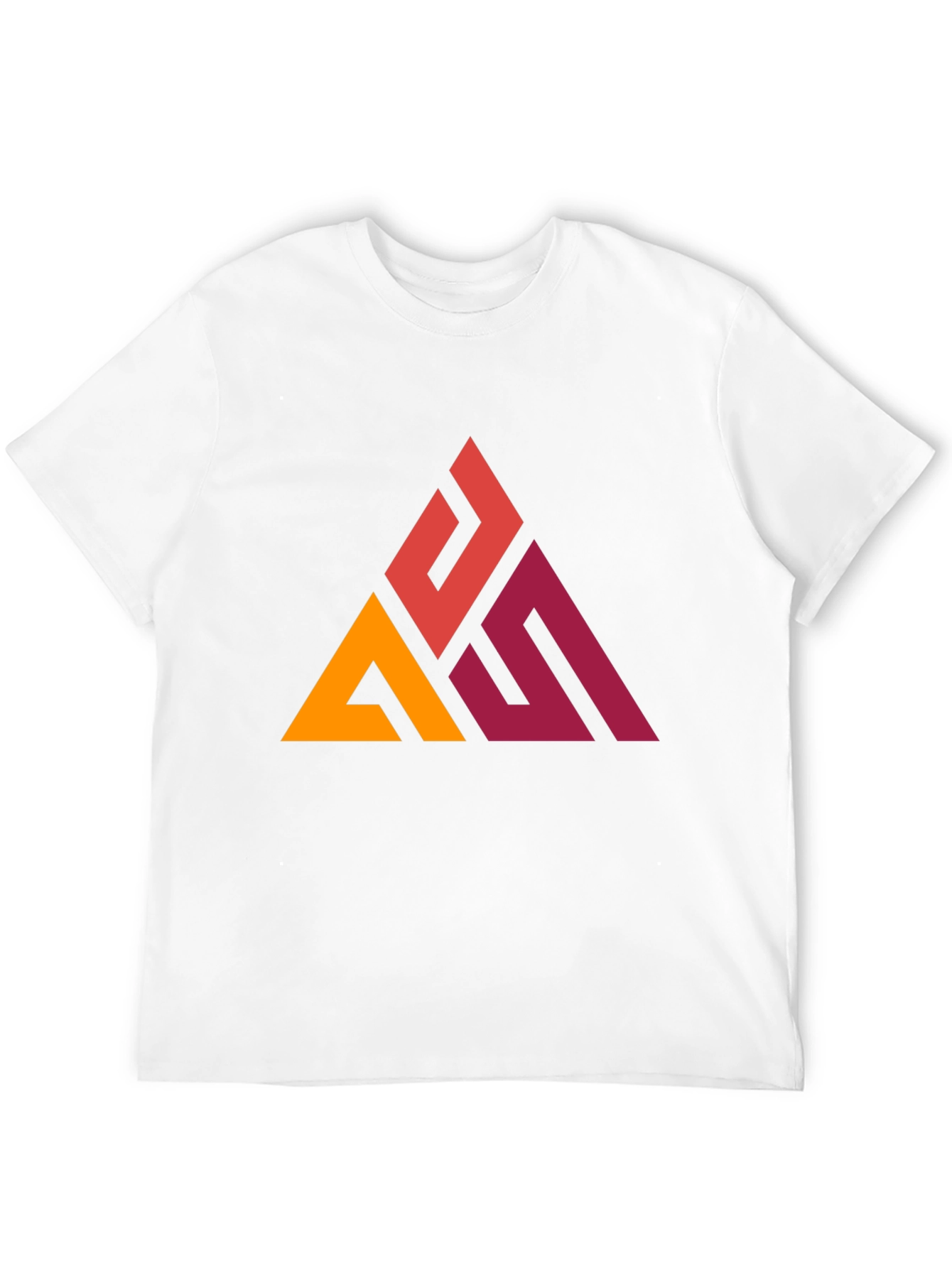 Geometric Triangle Graphic Tee - Modern Casual Style