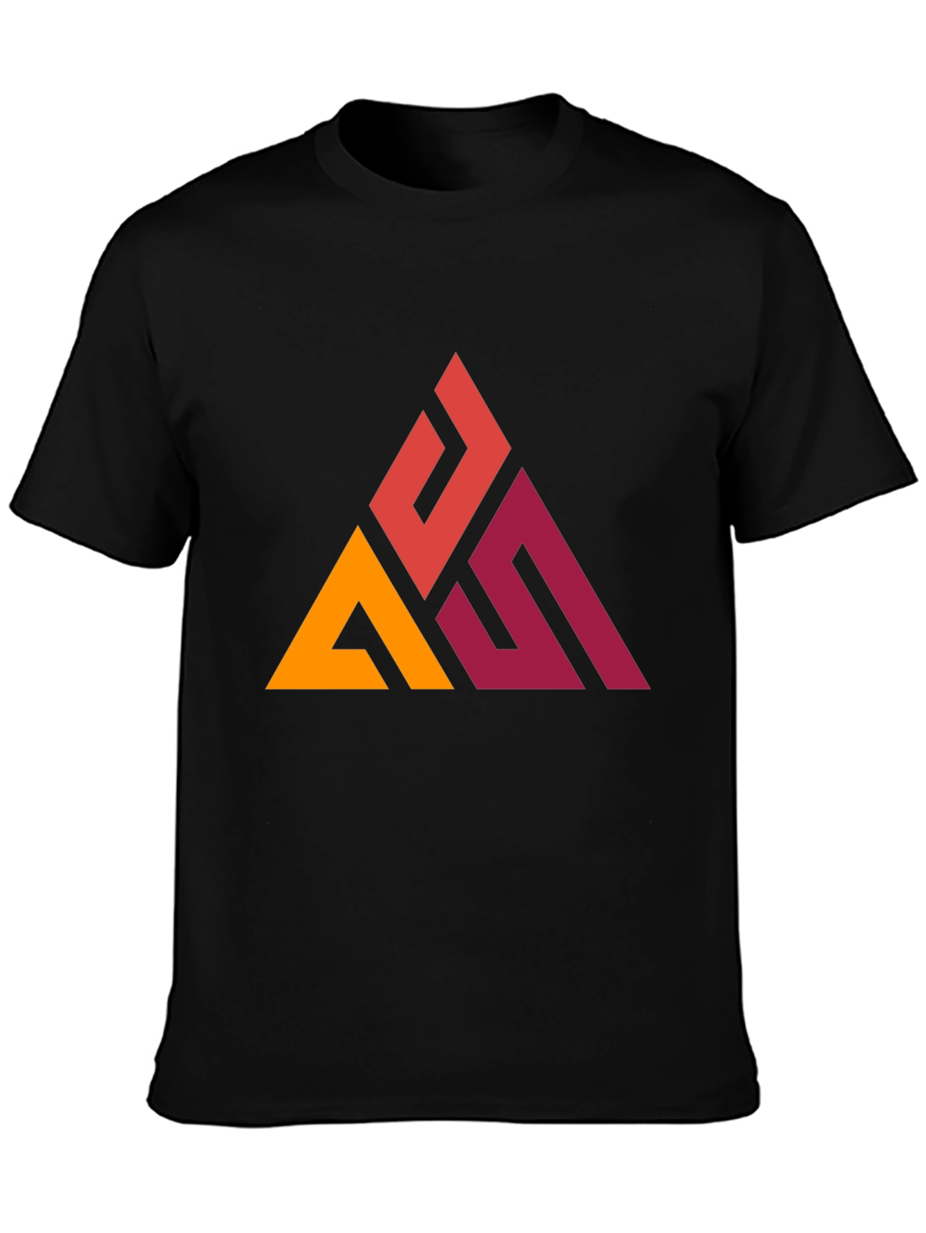 Geometric Triangle Graphic Tee - Modern Casual Style
