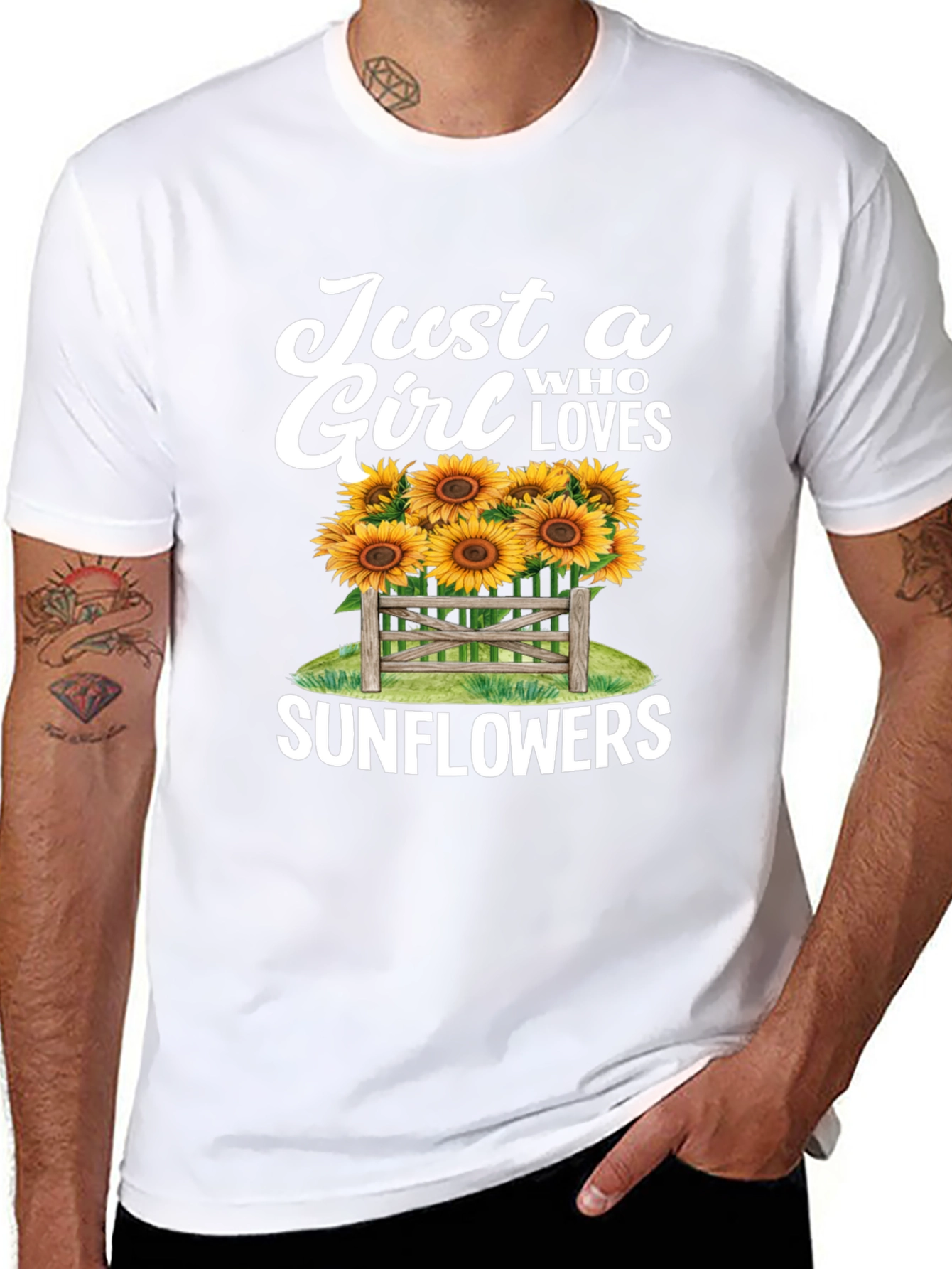 Just a Girl Who Loves Sunflowers T-Shirt