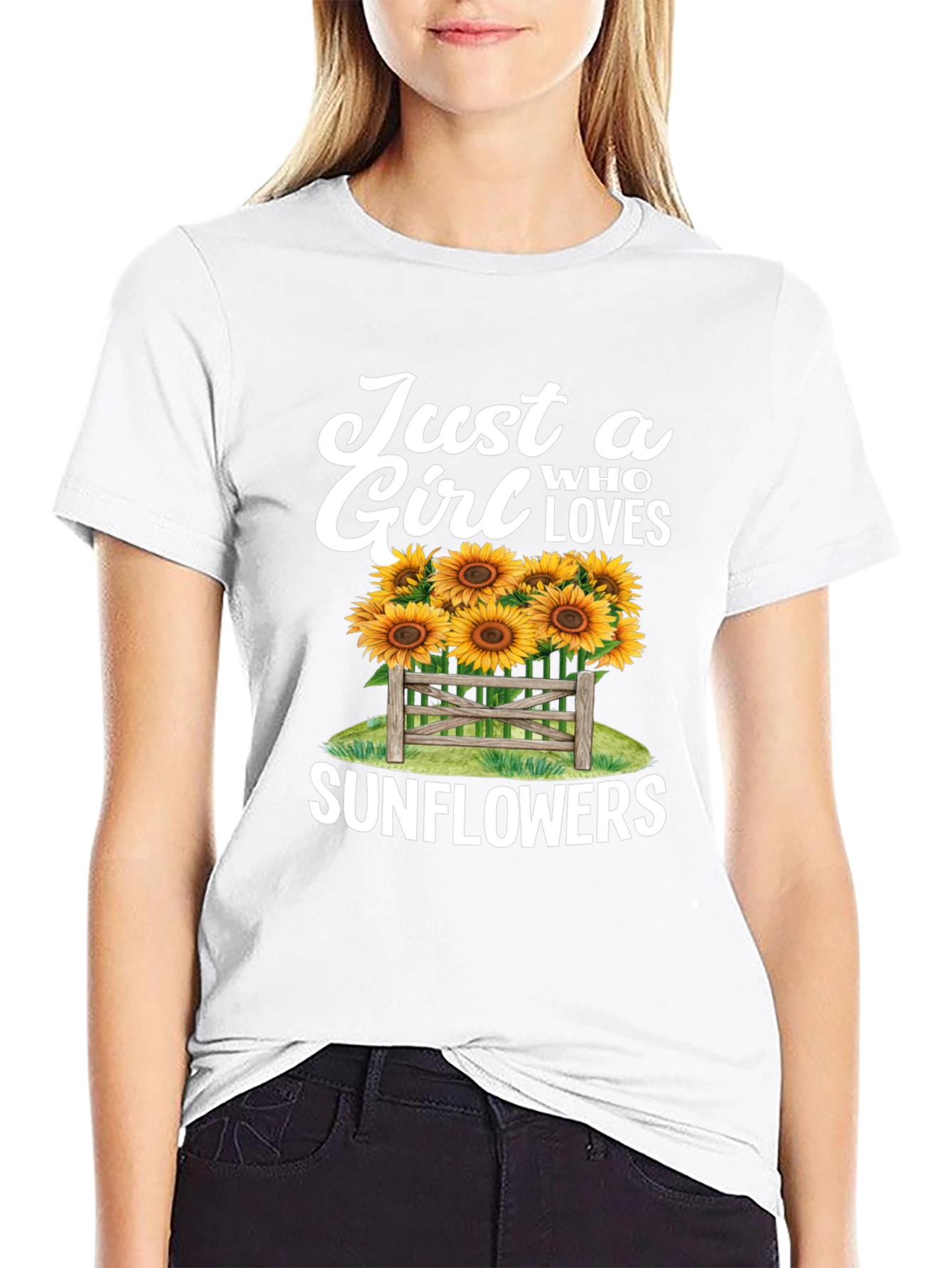 Just a Girl Who Loves Sunflowers T-Shirt