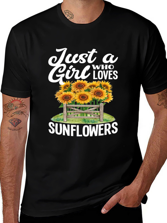 Just a Girl Who Loves Sunflowers T-Shirt