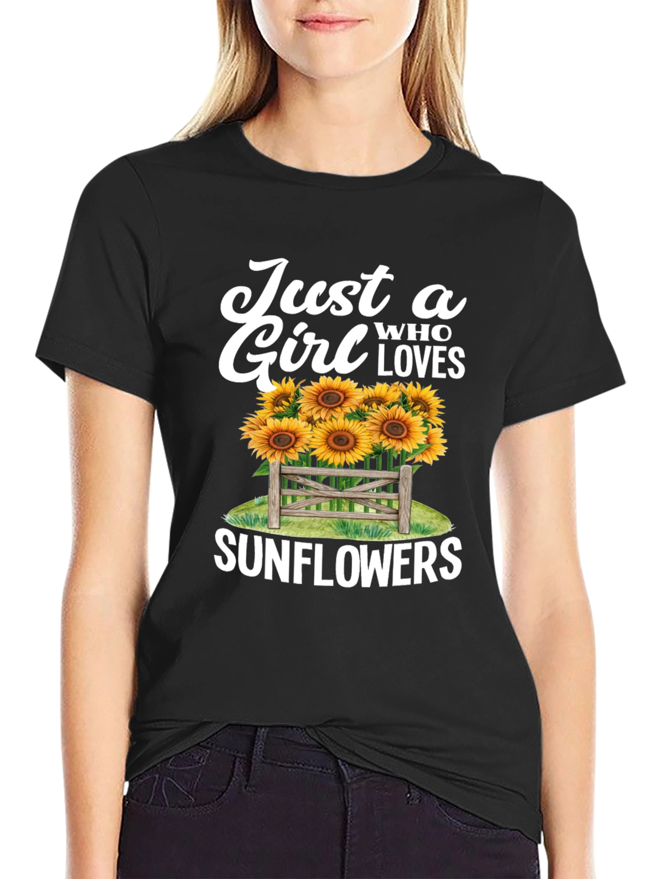 Just a Girl Who Loves Sunflowers T-Shirt
