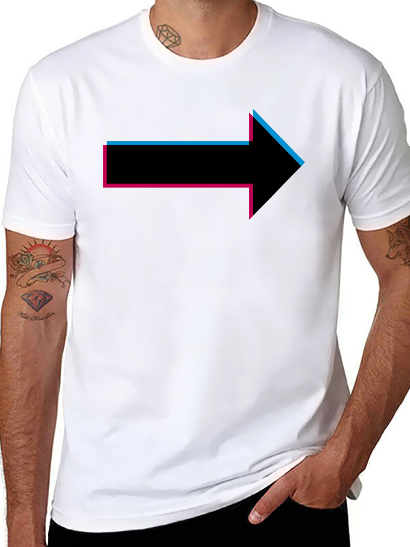 Right Arrow Graphic T-Shirt - Modern Design