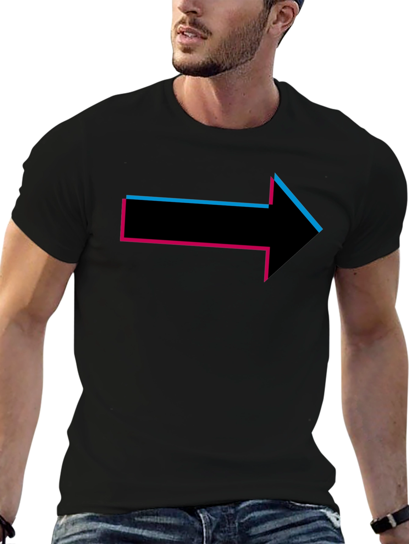 Right Arrow Graphic T-Shirt - Modern Design
