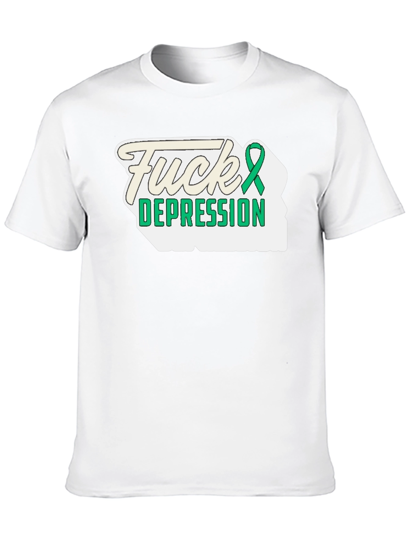 Fuck Depression T-Shirt - Mental Health Awareness Ribbon Tee
